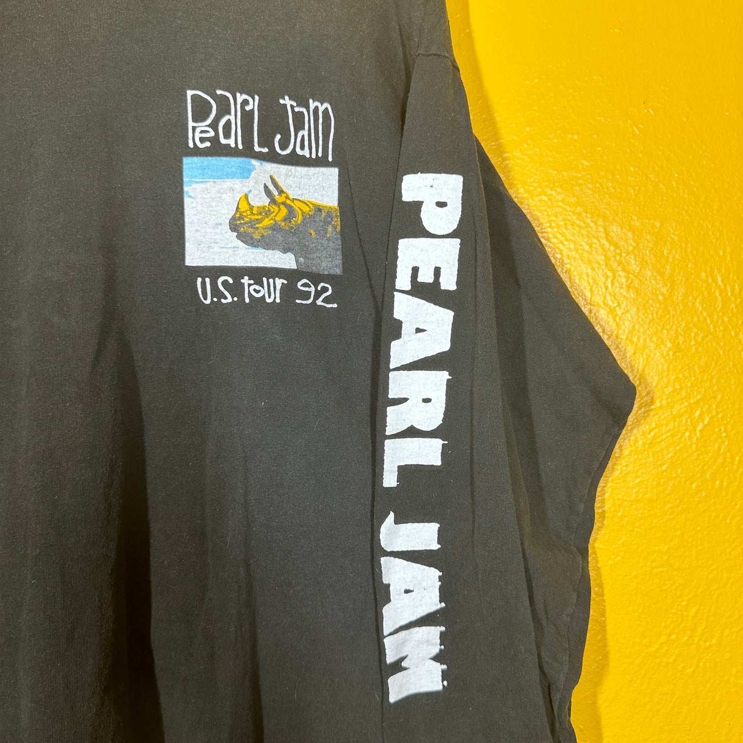 Vintage 1992 Pearl Jam World Jam Long Sleeve Single Stitch Tee Sz XL Fruity Tag