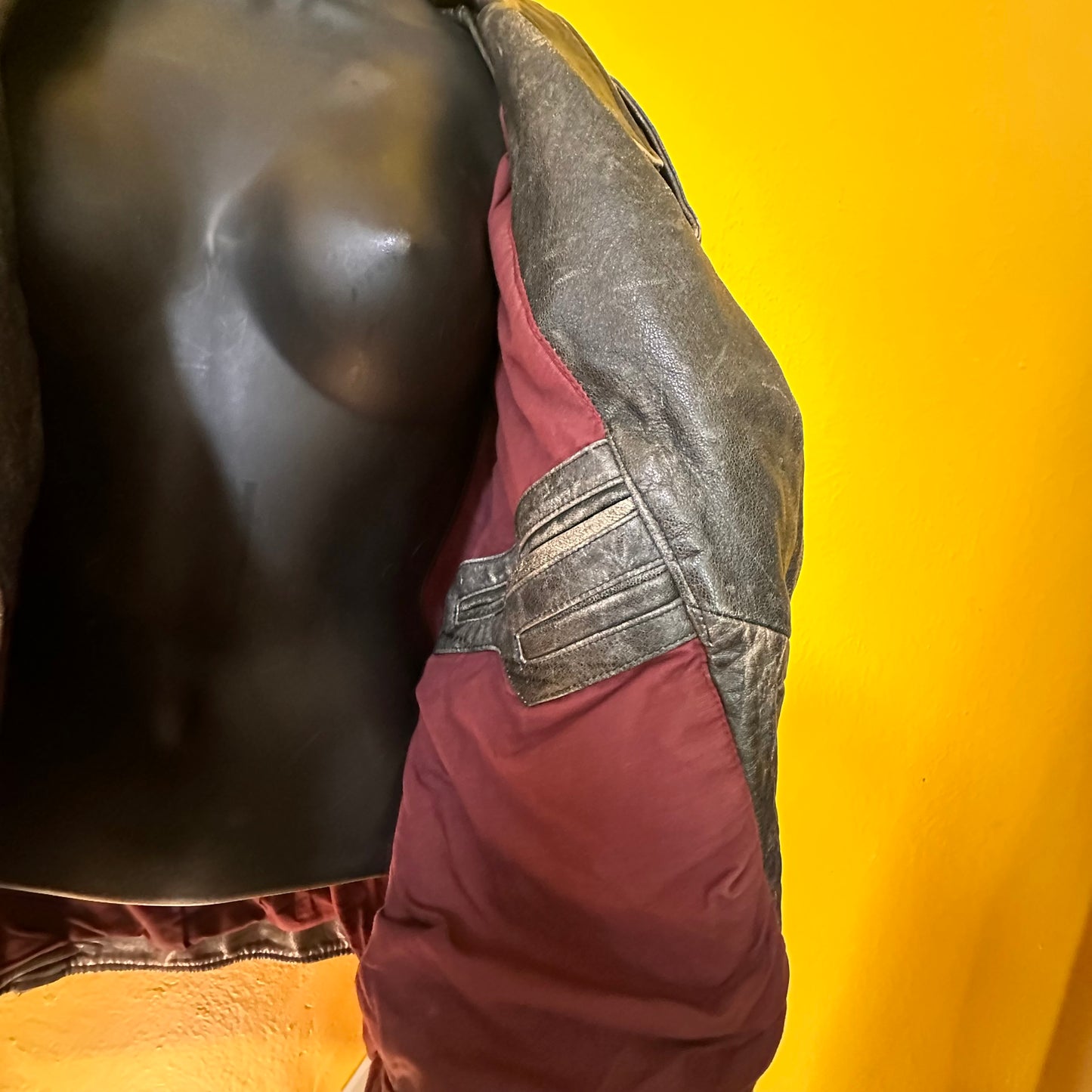 Vintage Handmade Distressed Leather Motorcycle Jacket XL