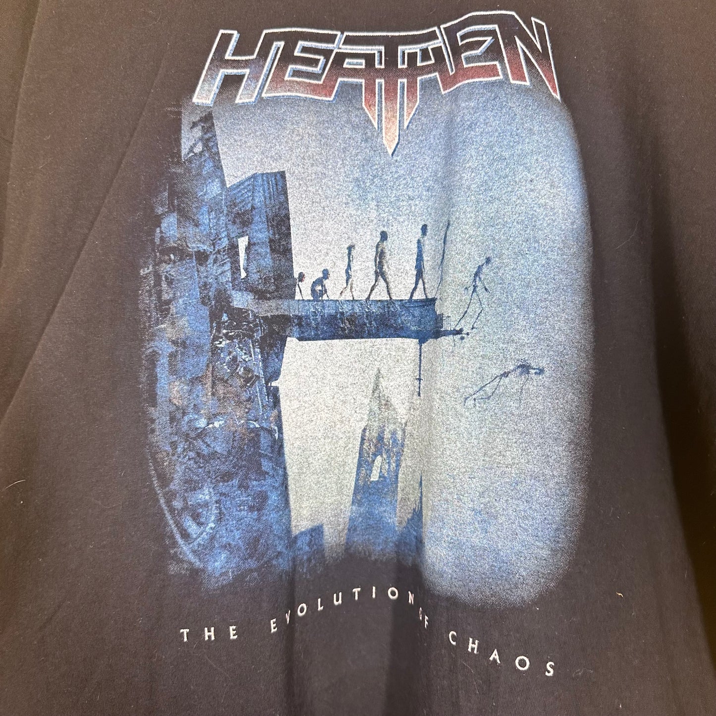 Vintage Heathen The Evolution of Choas Heavy Metal Tee XxL