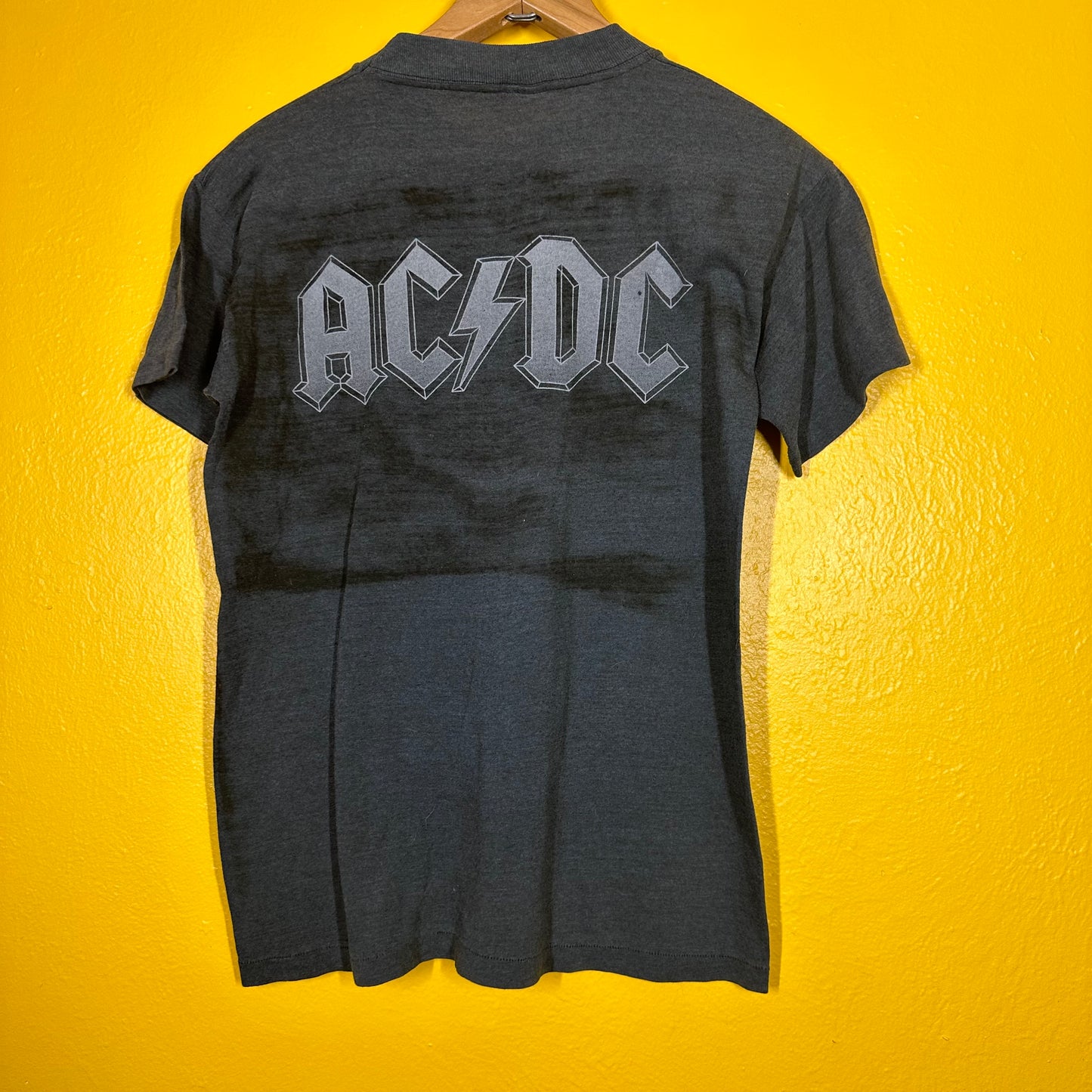 Vintage 1980s ULTRA RARE AC/DC Single Stitch Parkinglot Boot Sz M Hells Bells