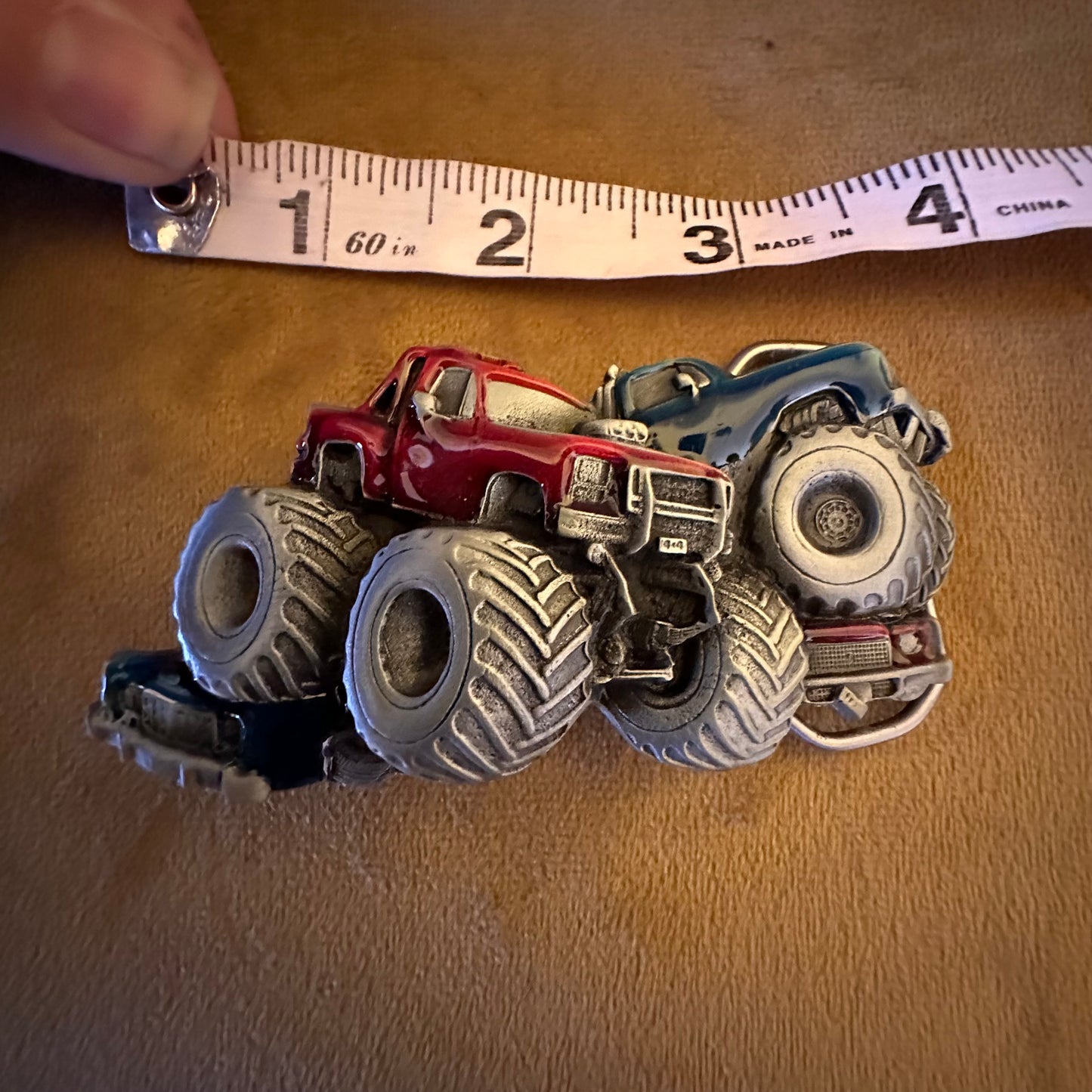 Vintage 1990s Monster Truck Belt Buckle