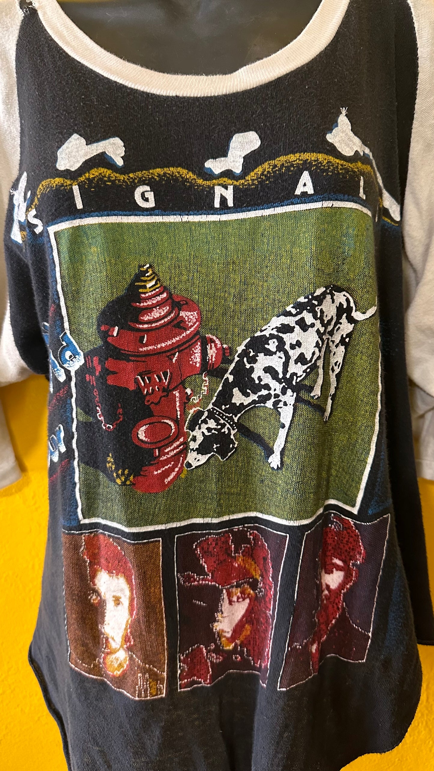 1983 Rush Signals Parking Lot Boot Raglan Sz L Boxy