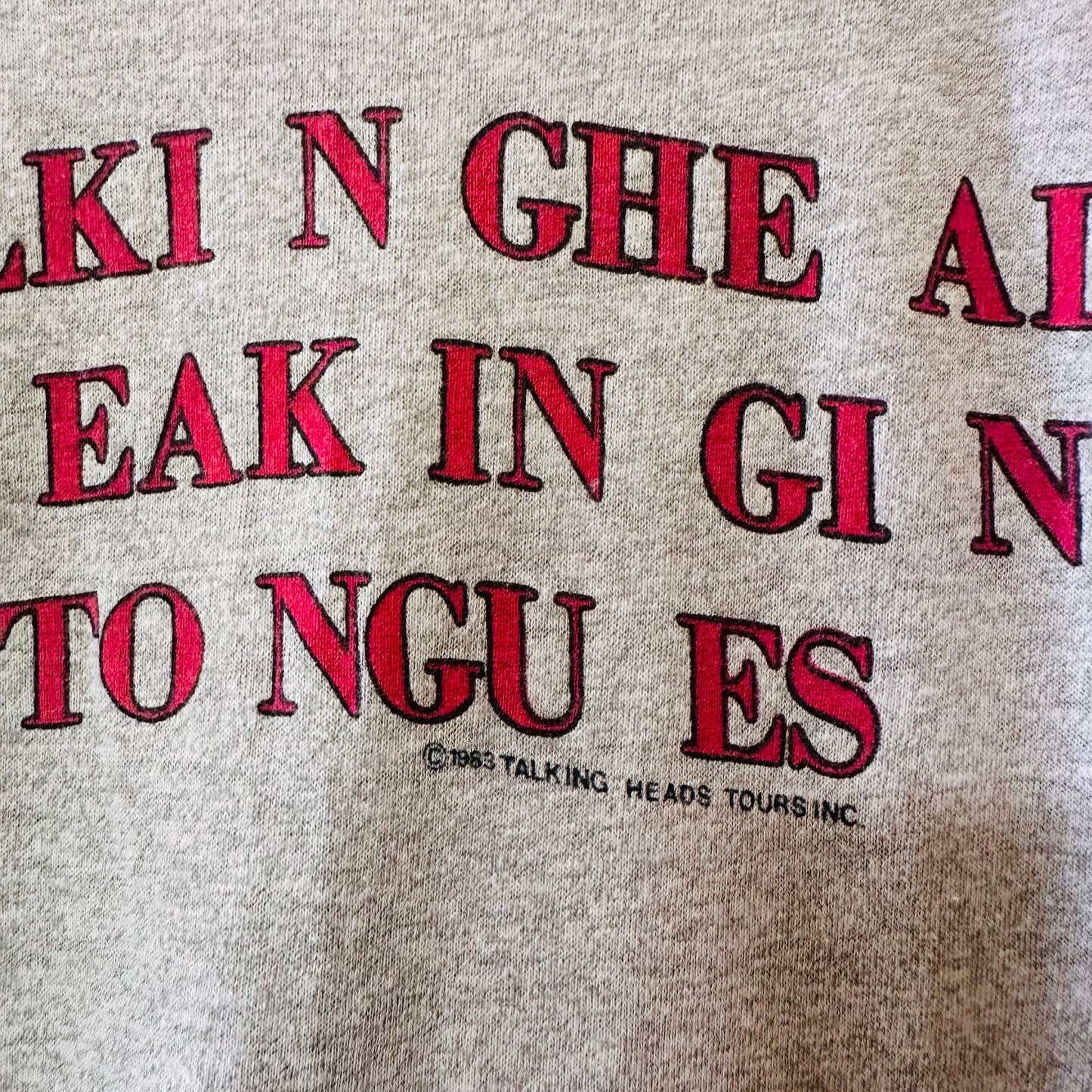 Talking Heads Vintage 1983 Speaking In Tongues Tee Sz M Single Stitch