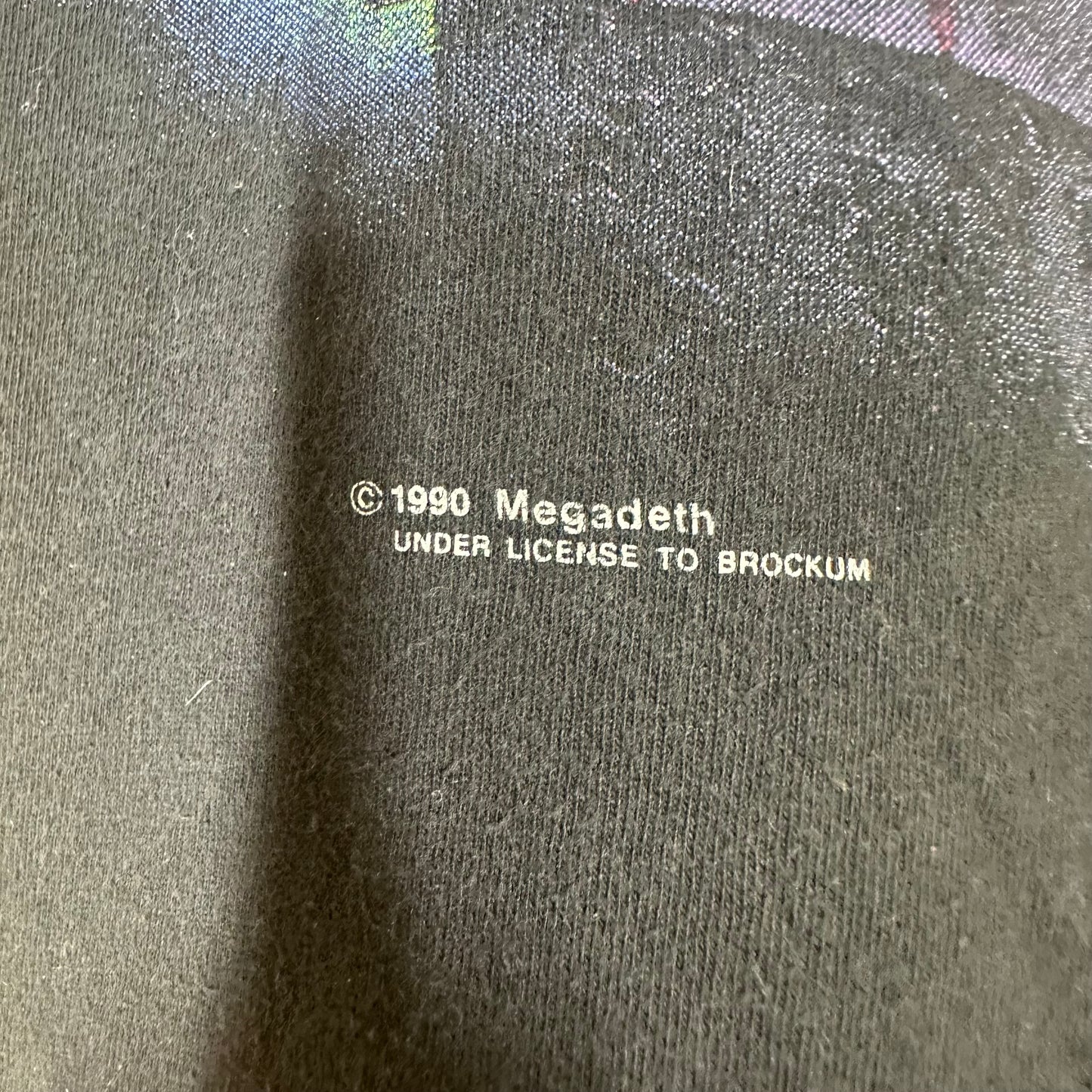 Vintage 1990 Megadeath World Tour Tee Licensed to Brockum Sz XL