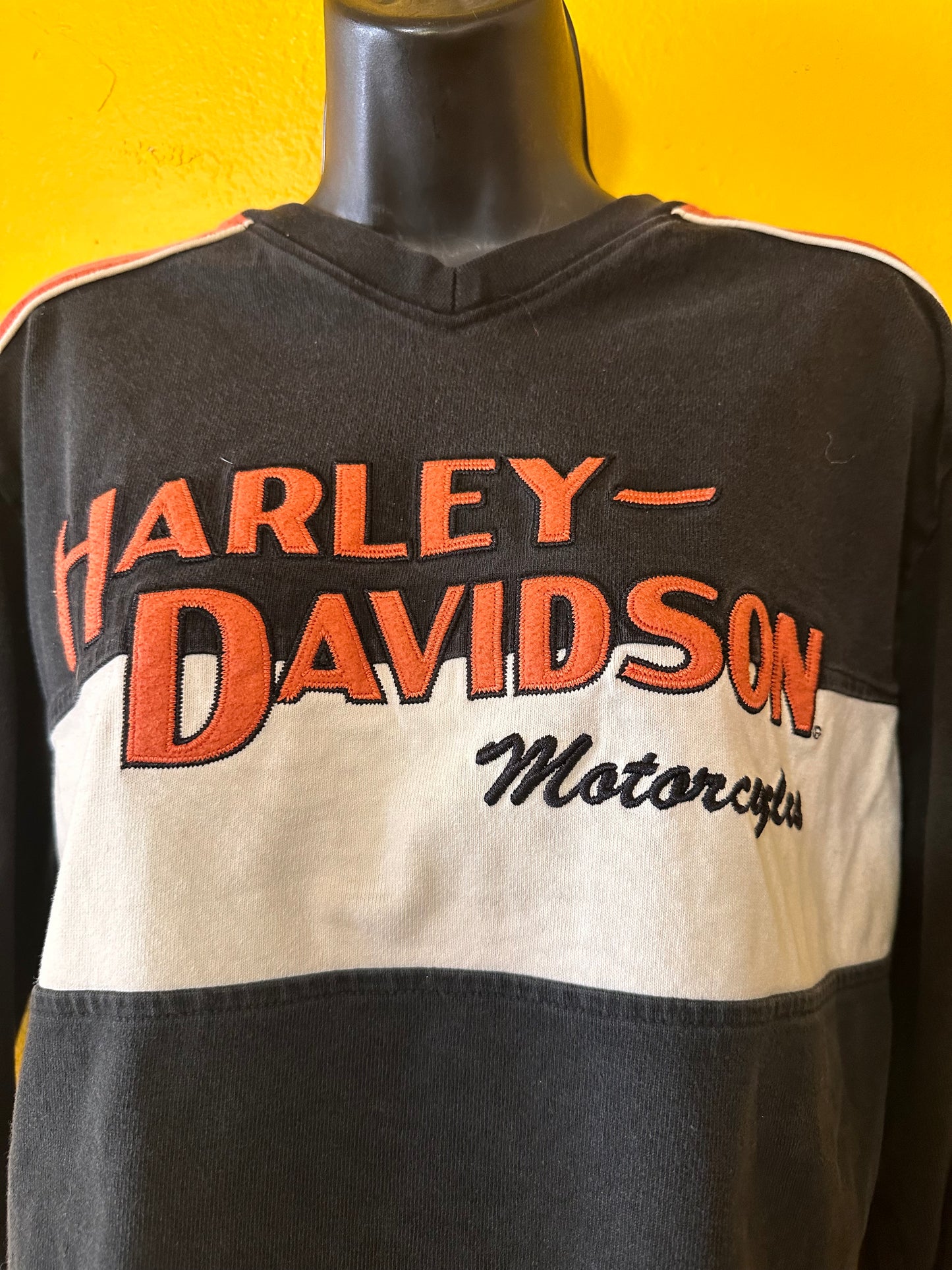 Vintage Harley Davidson Racing Cropped Crewneck M