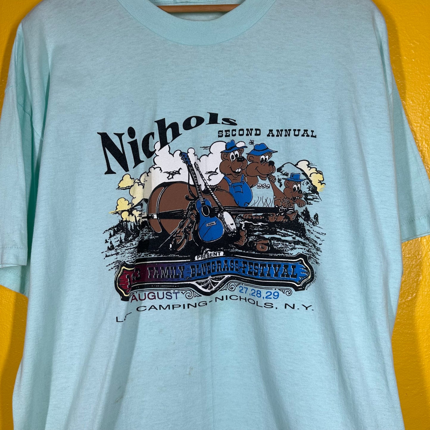 Vintage 1980s Train Tee Single Stitch Sz L