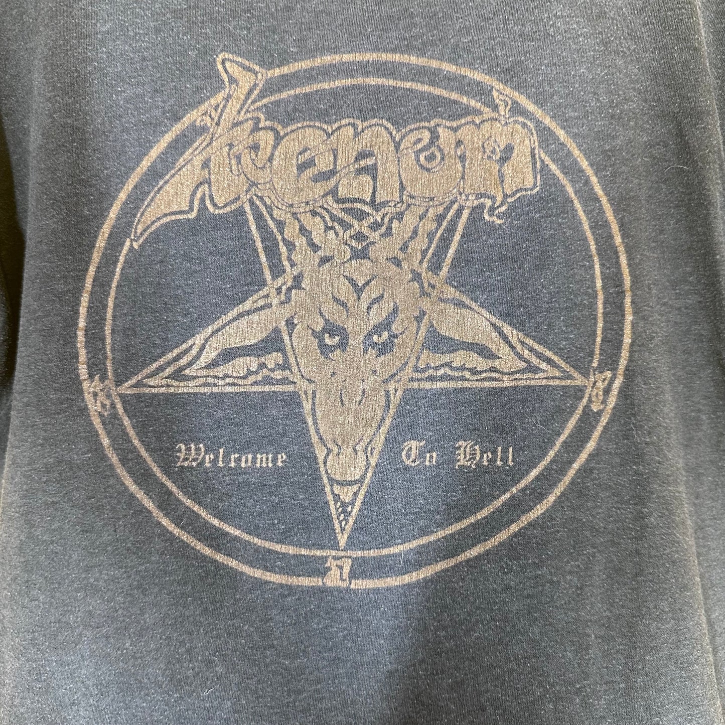 Authentic 1980s Single Stitch Venom Tee Pentagram Sz M Welcome to Hell Authentic