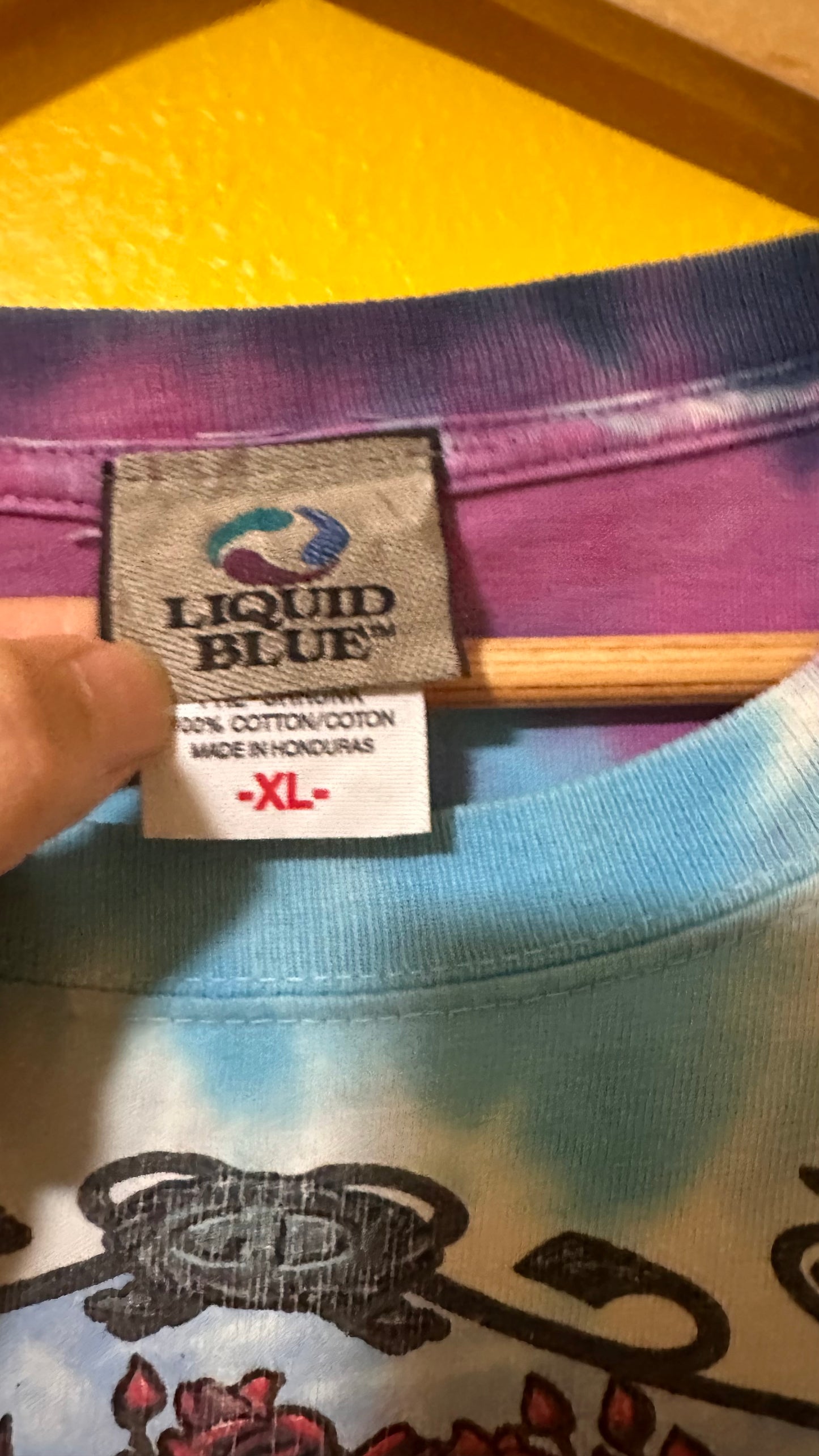 Vintage 2000s Reprint of 1995 Grateful Dead Tee Liquid Blue XL