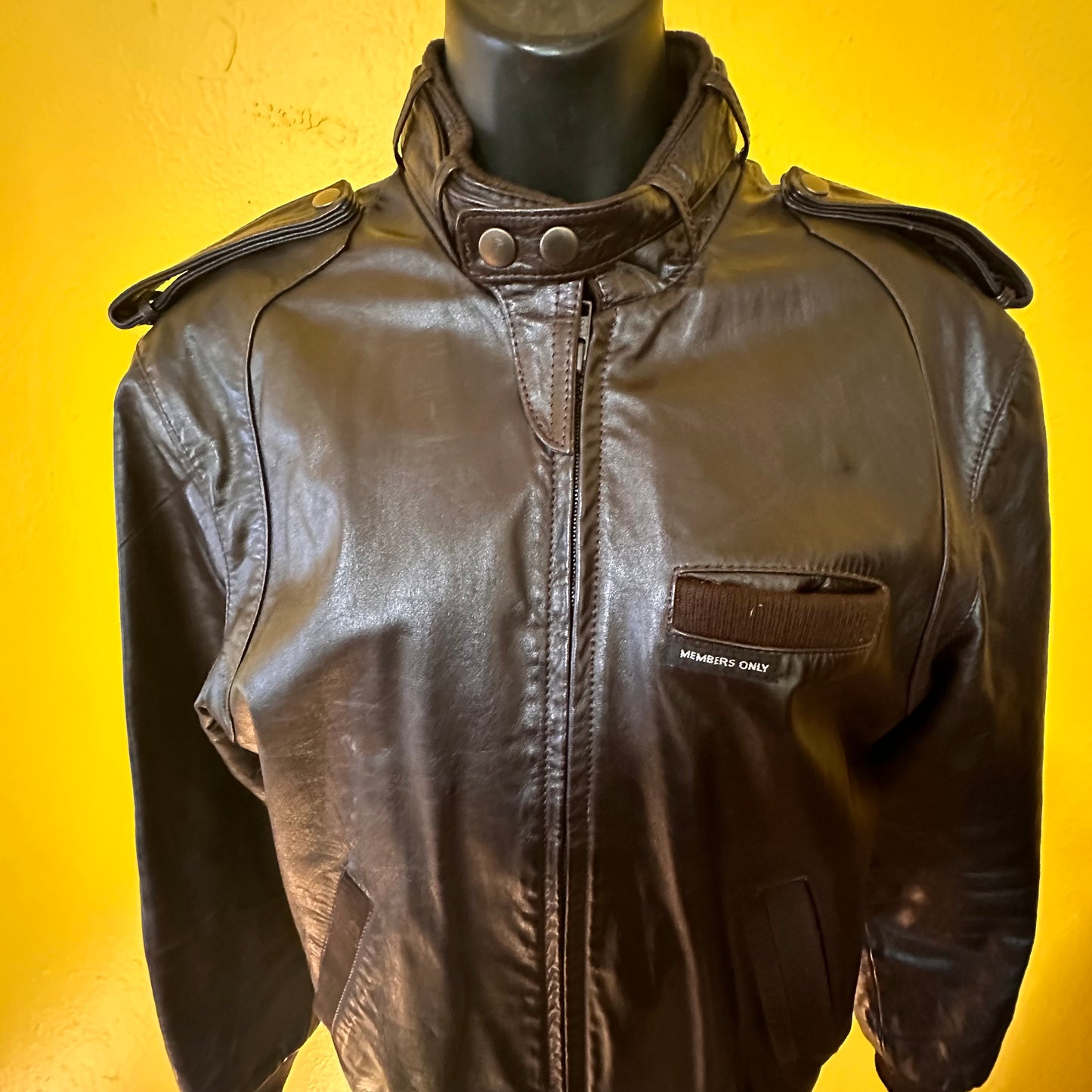 Vintage Leather Oxblood Member Only Jacket Sz L