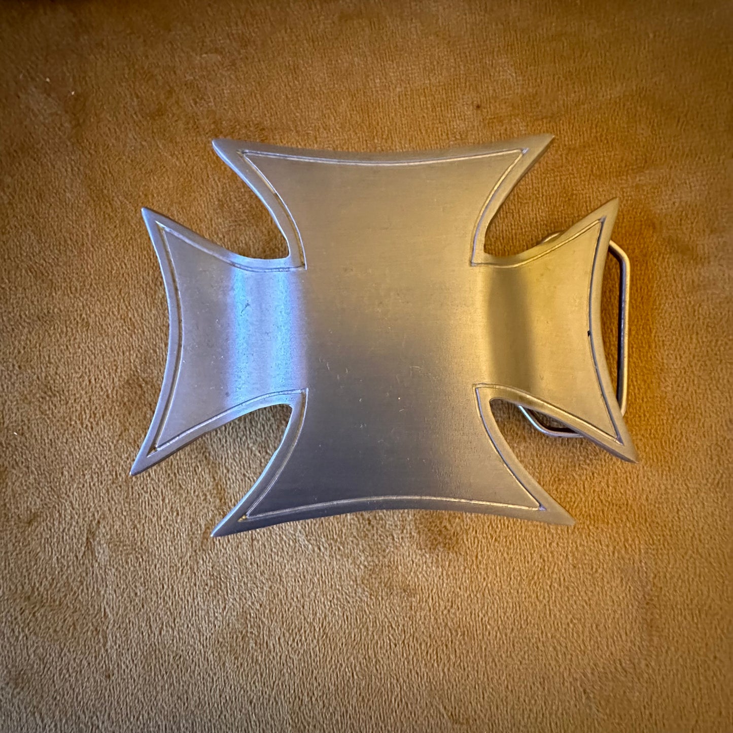 Vintage Oversized Iron Cross Belt Buckle 1990s