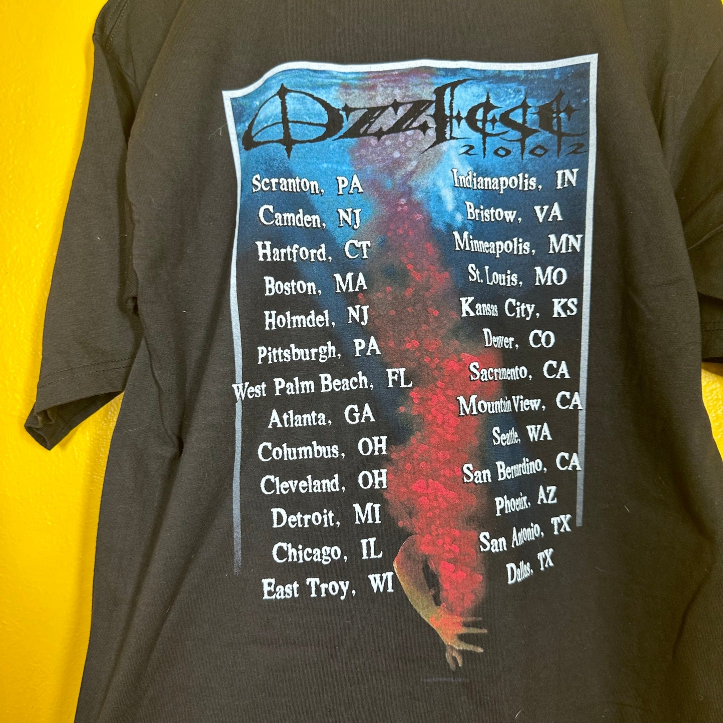 Vintage 2002 Ozzy Ozzfest Tour Tee Woth Back hit Allsport Tag Sz L