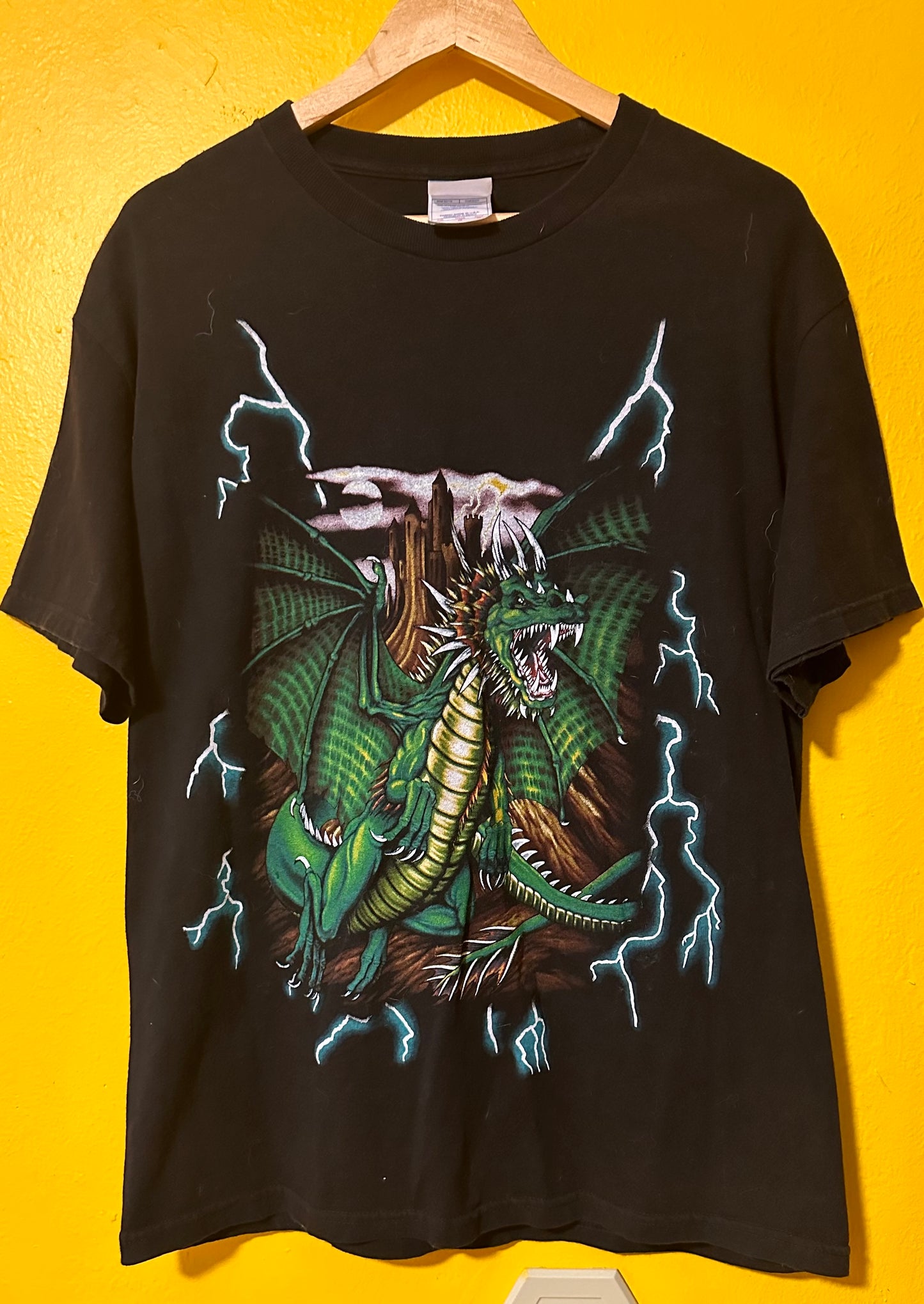 Vintage Lightning Dragon American Thunder Tee L