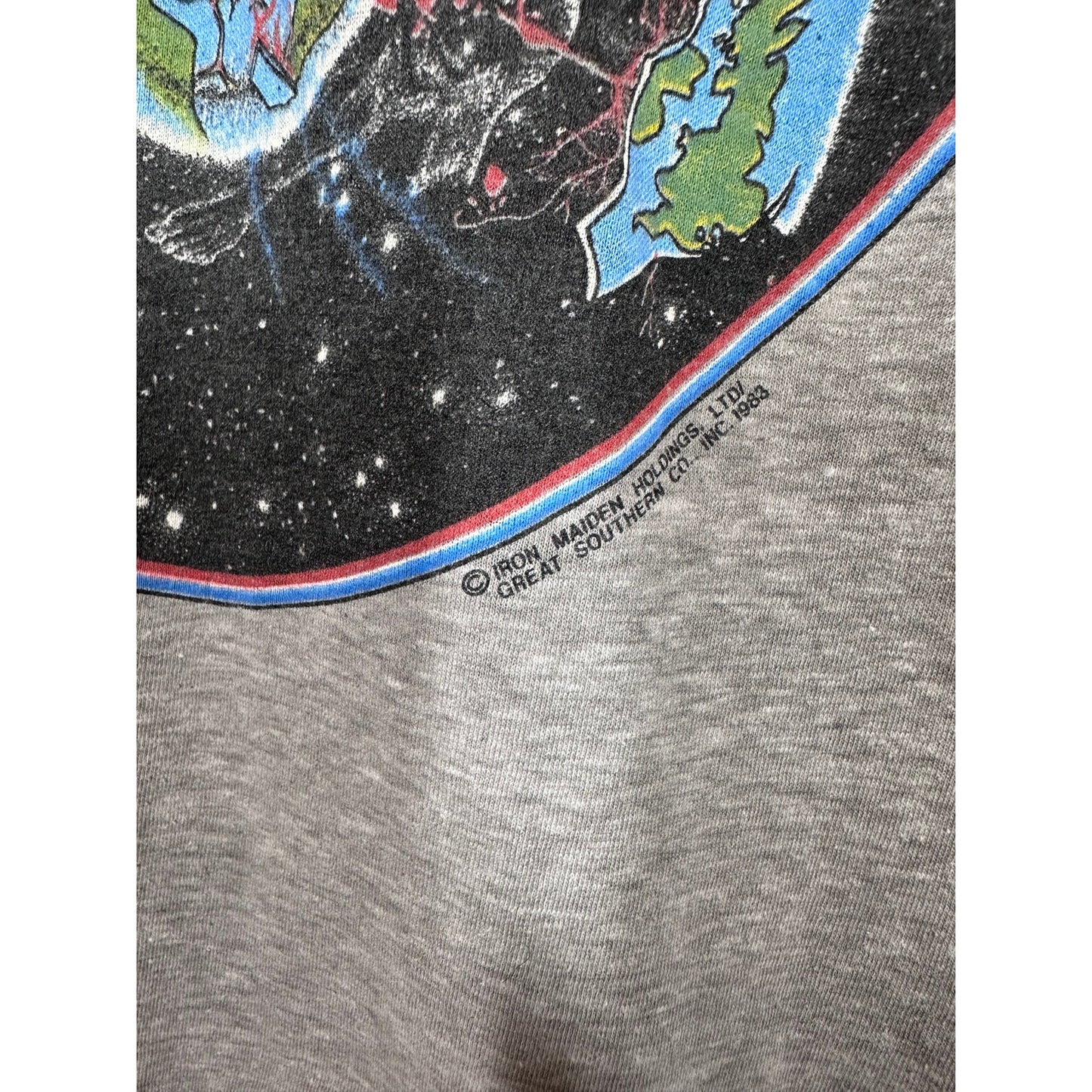 Vtg Iron Maiden Raglan Tee Single Stitch 1983 Dated Sz S Band Tee Music