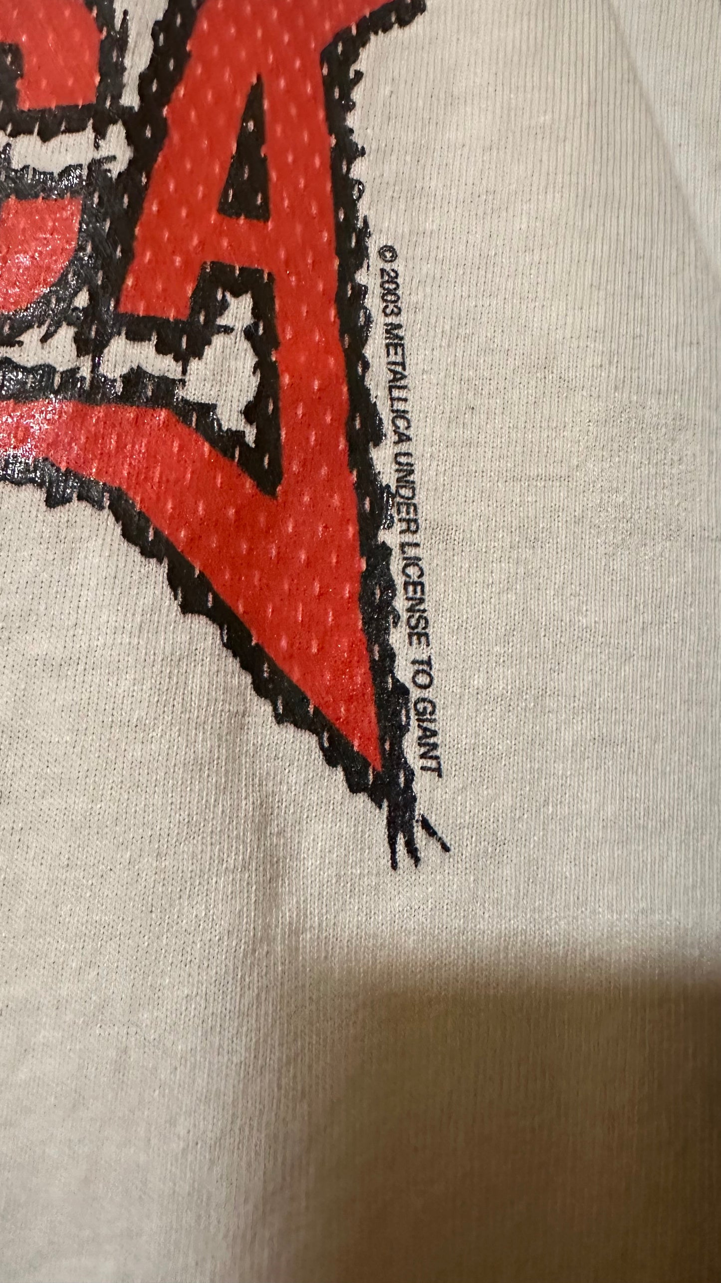 Vintage 2003 Metallica One Raglan Sz L