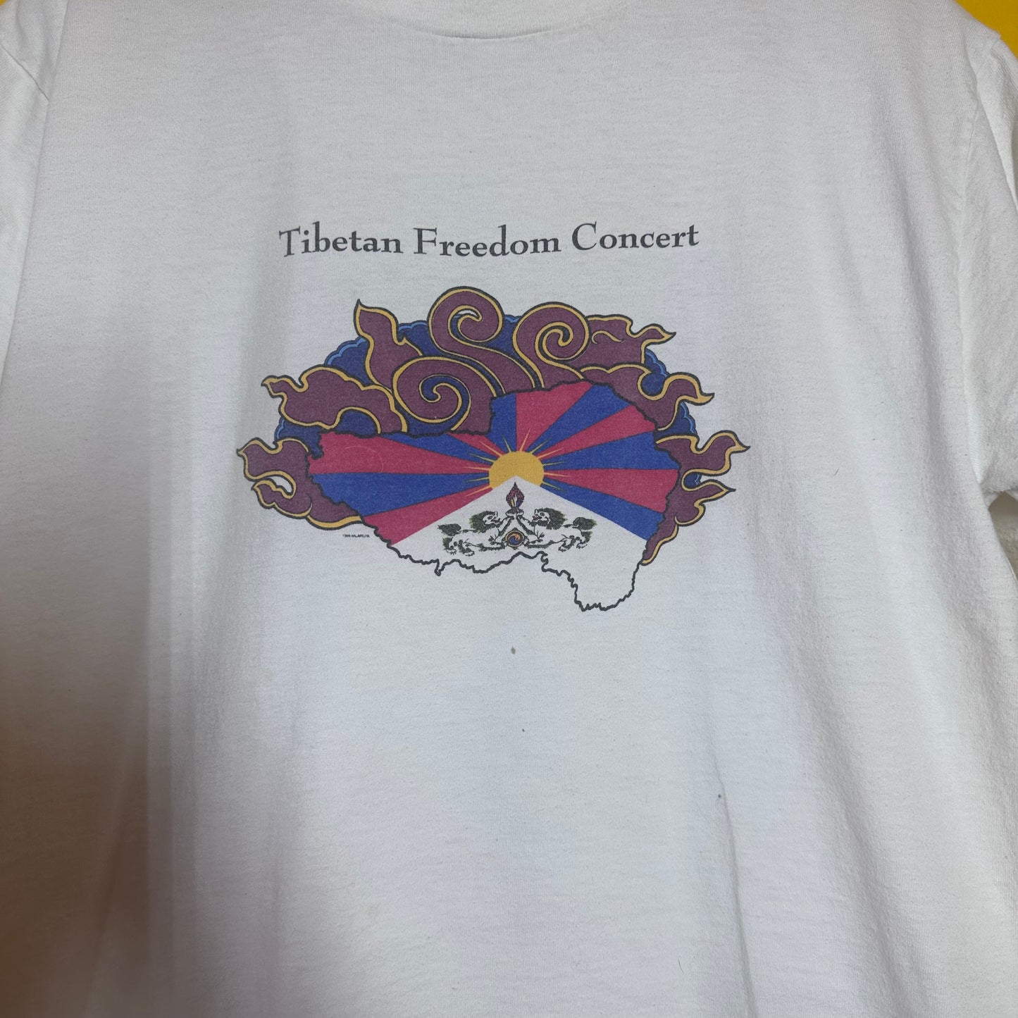 Vintage 1996 Tibetan Freedom Concert Tee Sz L Tultex Tag Bjork Foo Fighters Smashing Pumpkins