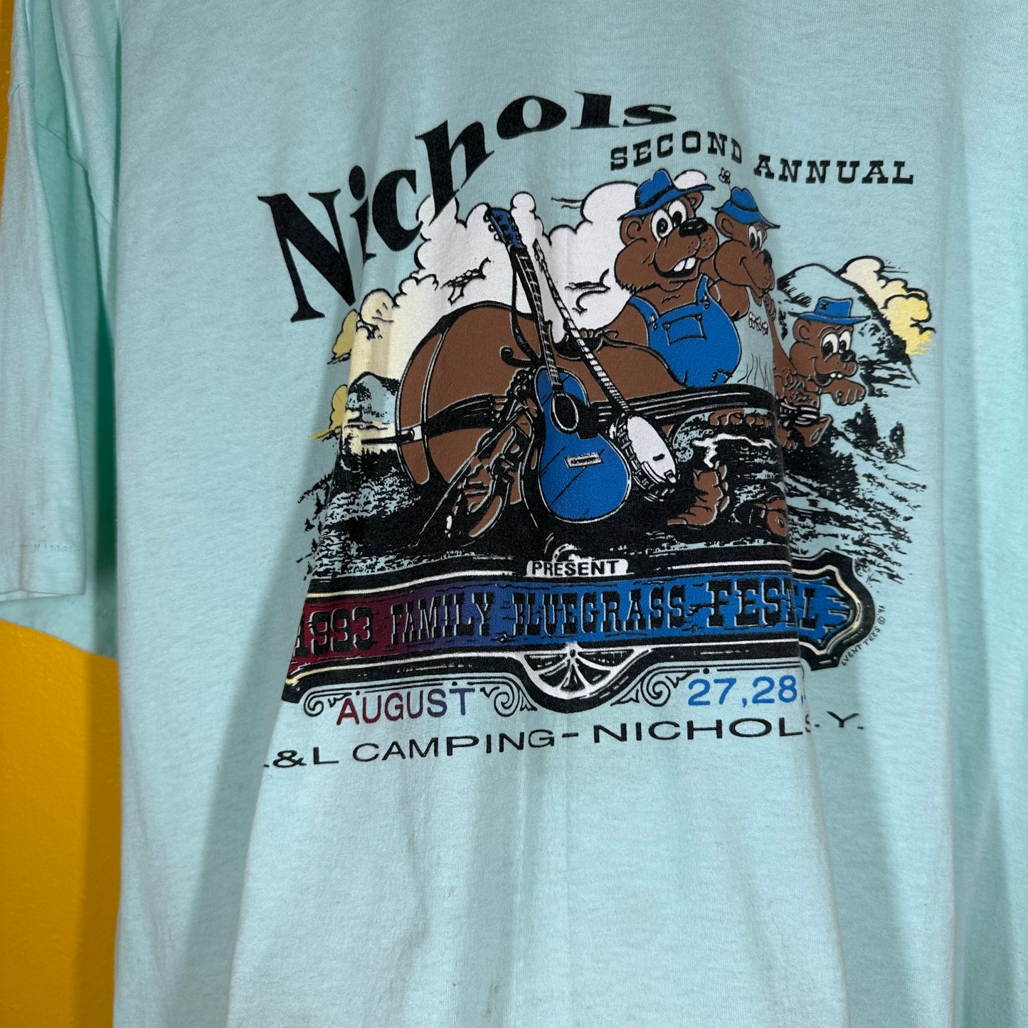 Vintage 1980s Train Tee Single Stitch Sz L