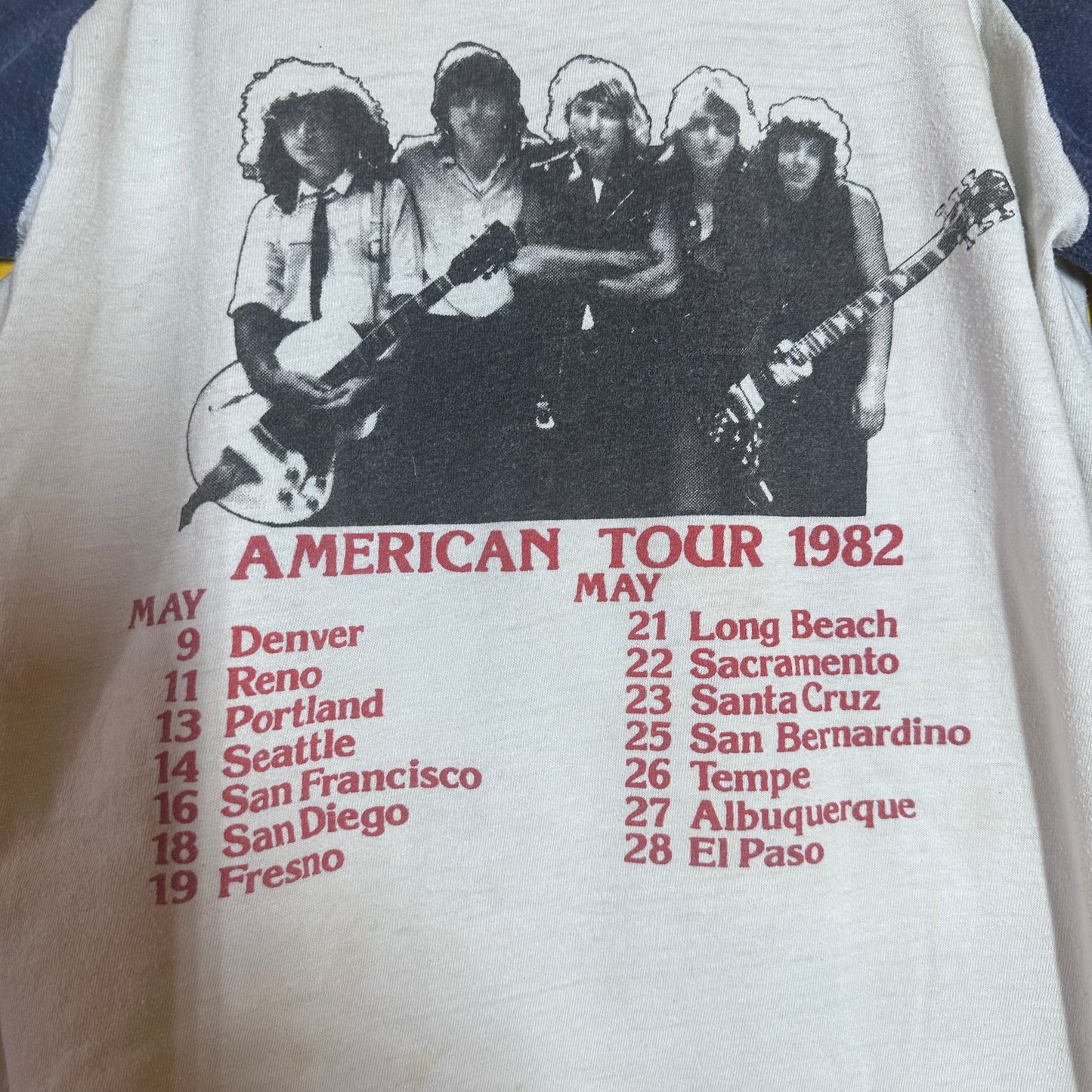 Vintage 1982 UFO American Tour Raglan Single Stitch Heavy Metal Tee M