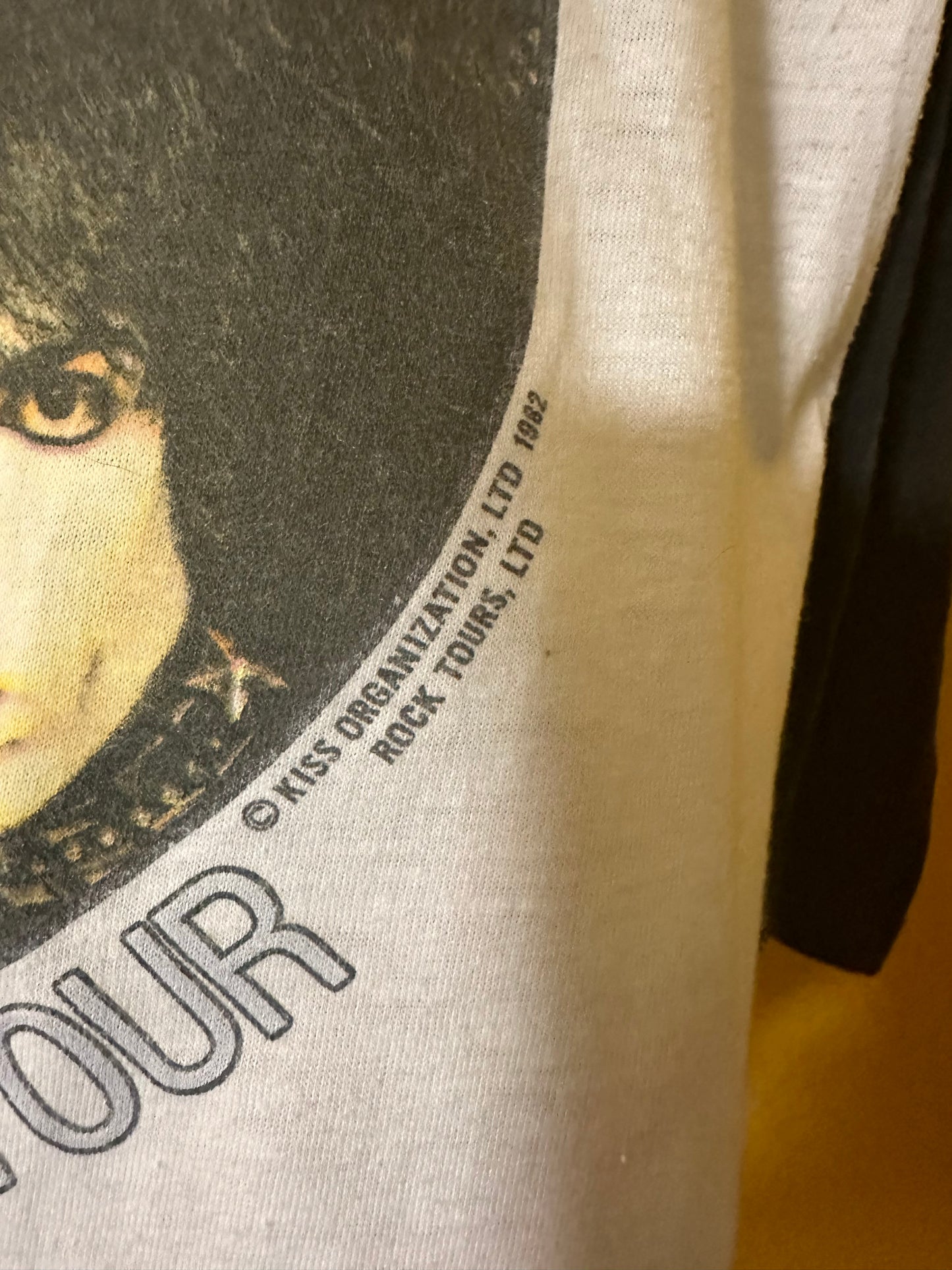 1982 KISS 10 year anniversary Tour Raglan L vintage
