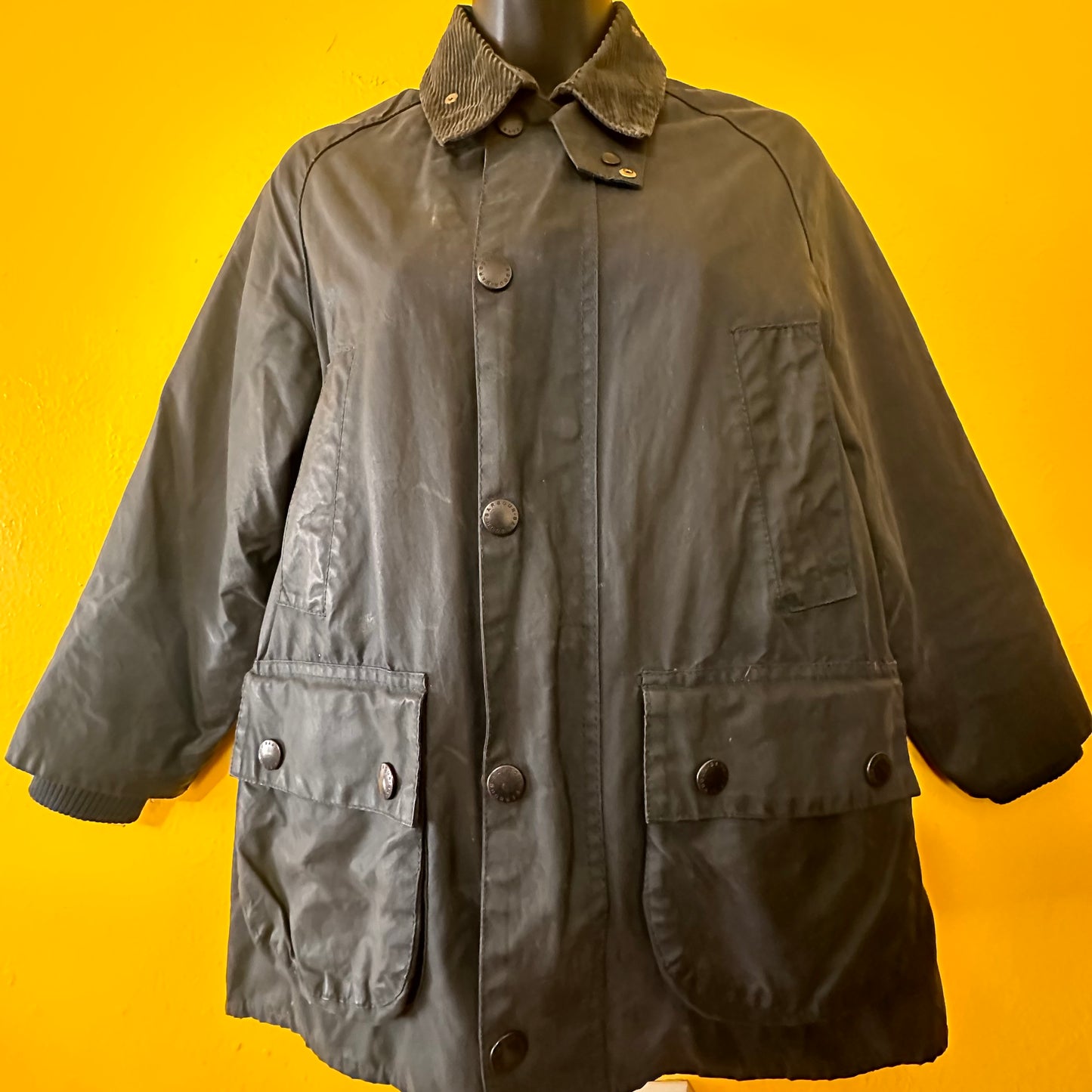 Youth Large Barbour Waxed Chore Jacket Coat