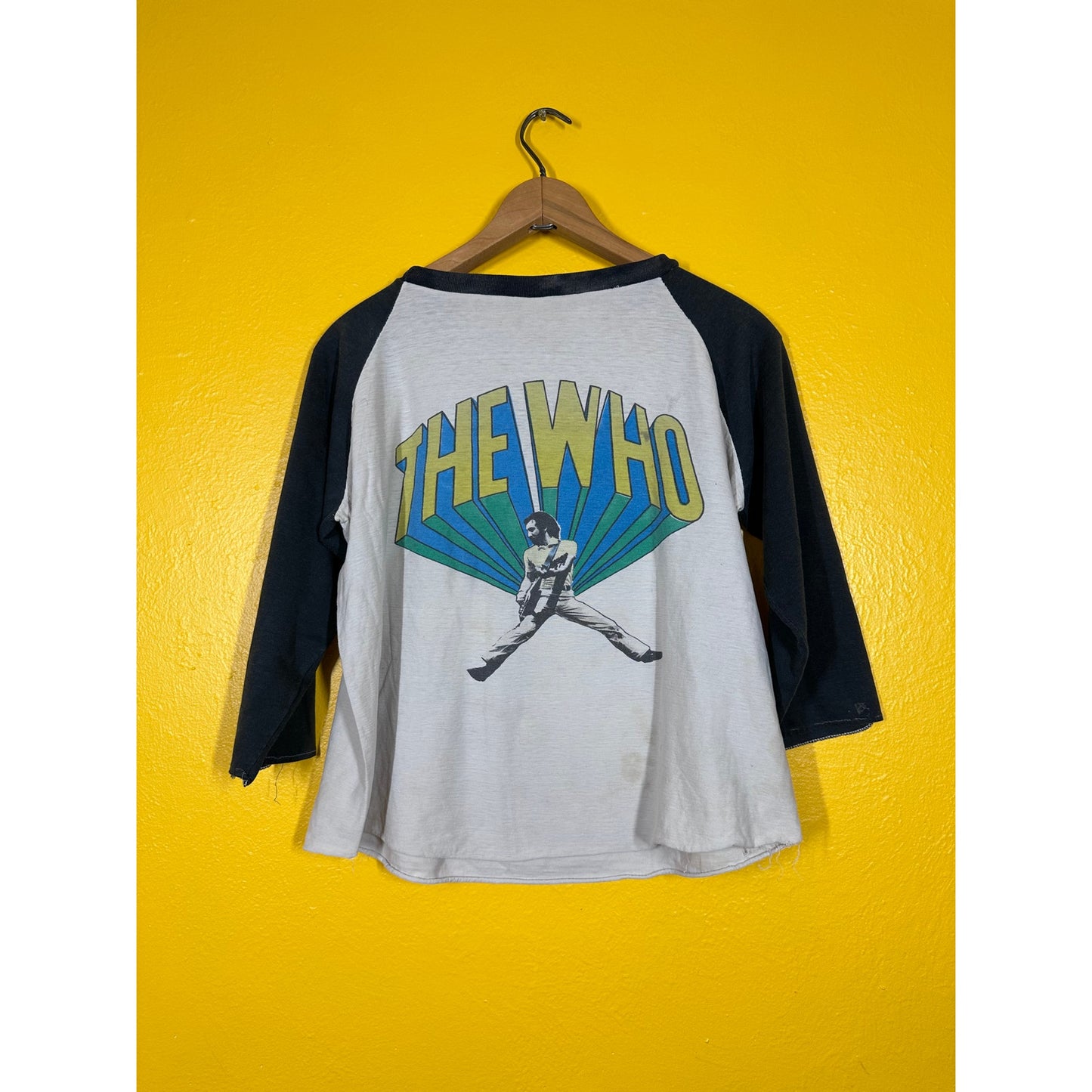 Vtg The Who Raglan Double Sided Single Stitch Sz S Band Tee 1980s 80s