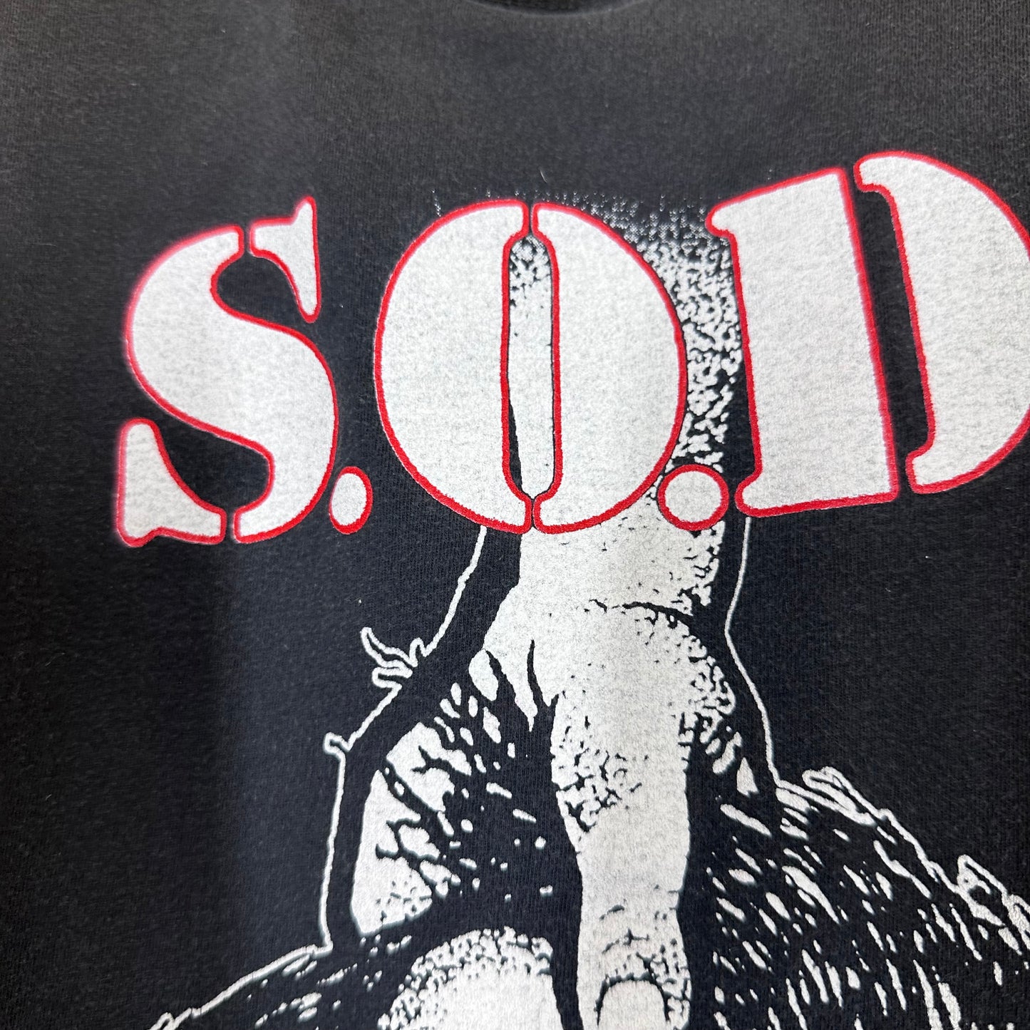 Vintage 1990s S.O.D Pushead Single Stitch I’m not Racist Tee Sz L Backhit