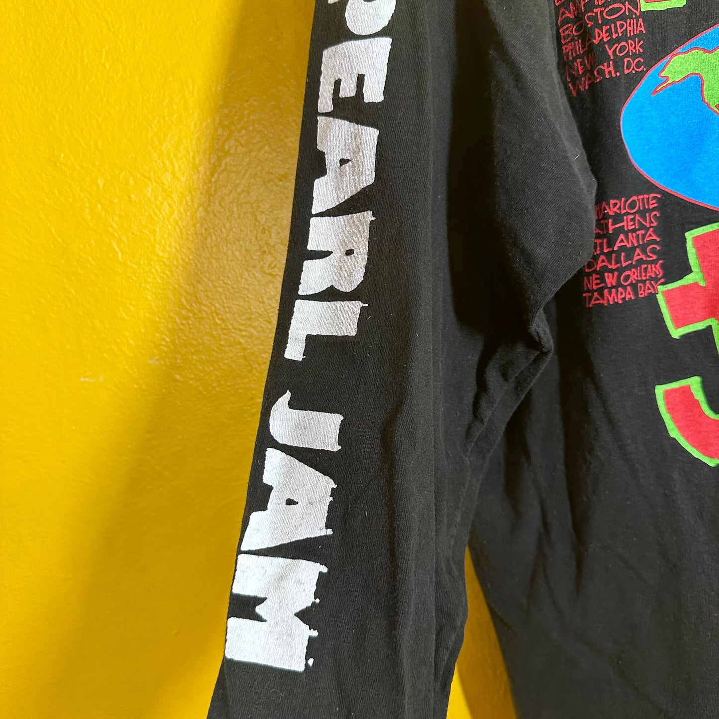 Vintage 1992 Pearl Jam World Jam Long Sleeve Single Stitch Tee Sz XL Fruity Tag
