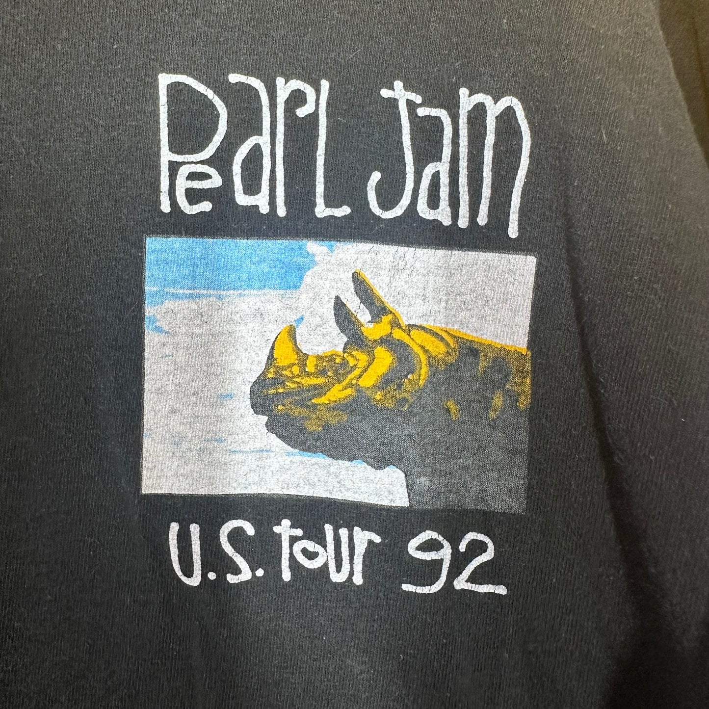 Vintage 1992 Pearl Jam World Jam Long Sleeve Single Stitch Tee Sz XL Fruity Tag