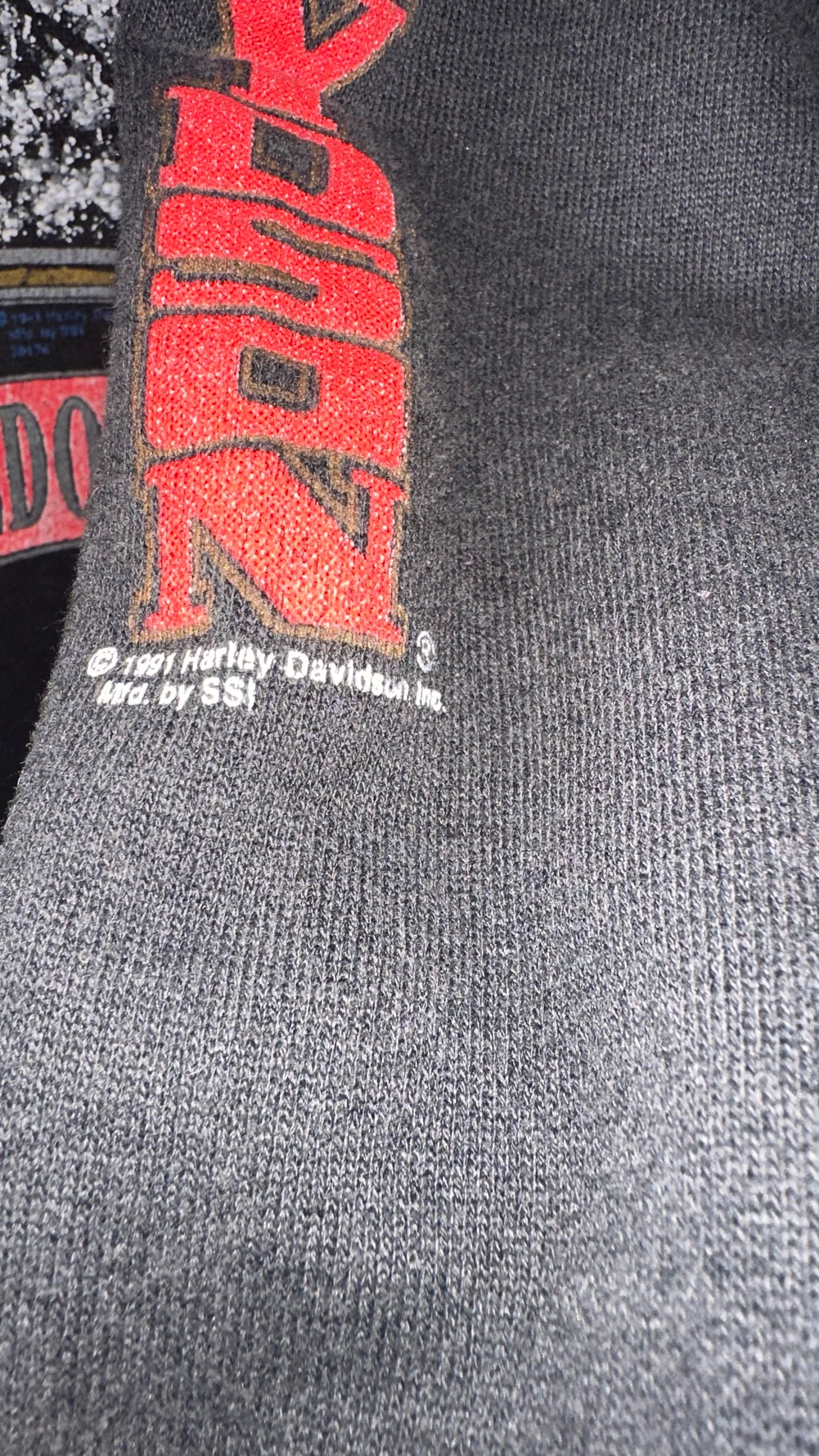 Vintage 1991 Harley Davidson Crewneck Sleeve Hit L