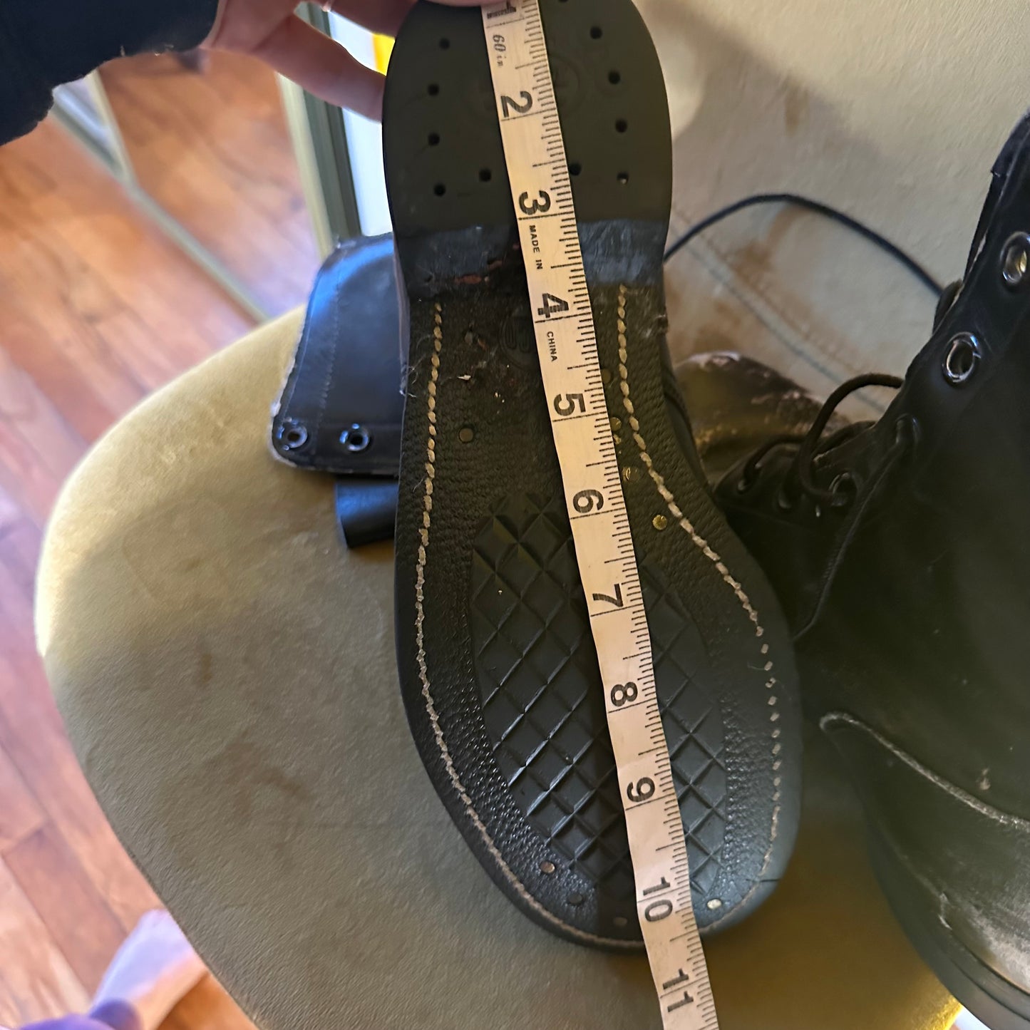 Vintage 1960s Faded Military Issue Vietnam Combat Boots Sz 9
