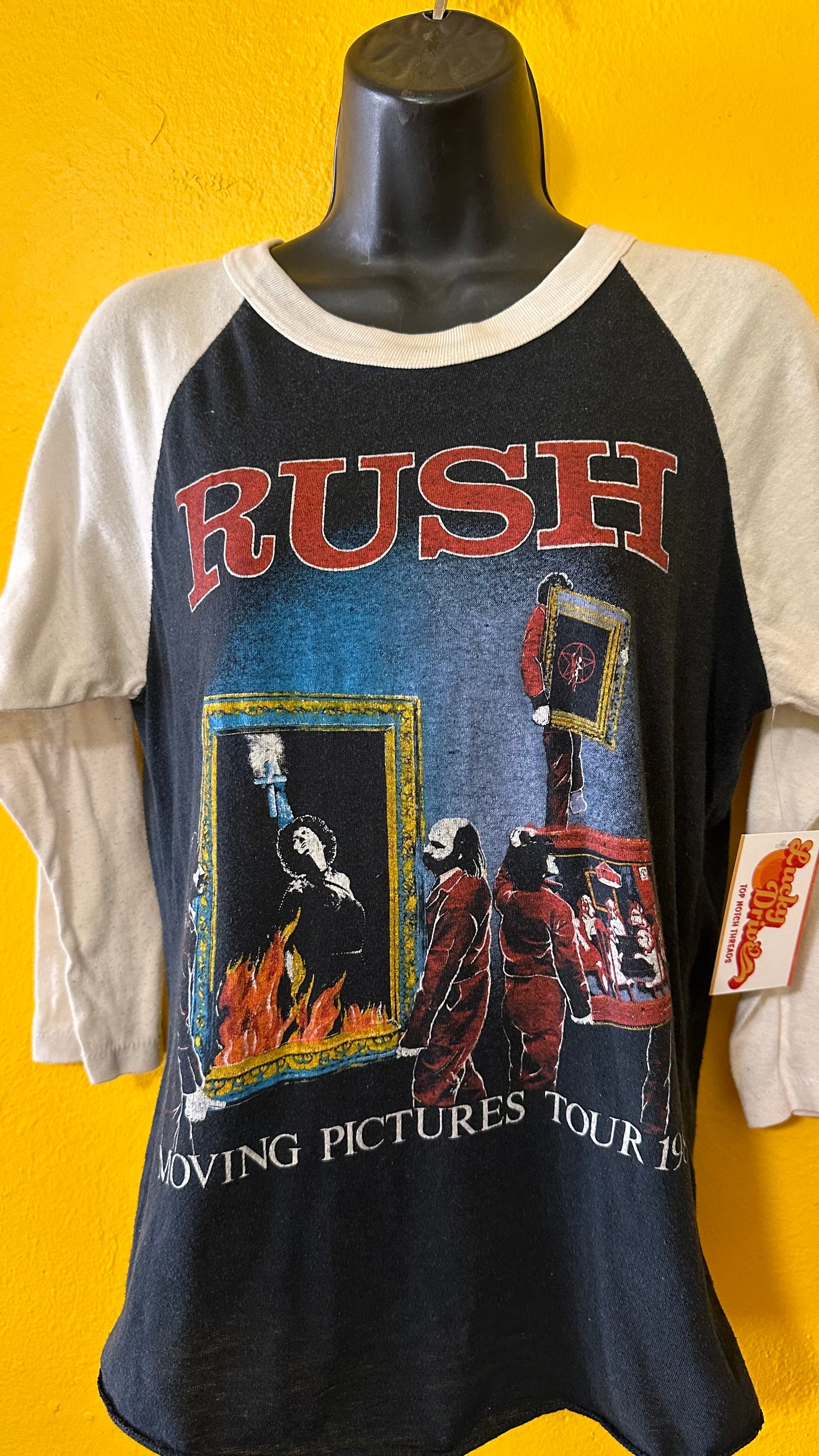 1981 Vintage Rush Moving Pictures Tour Raglan M