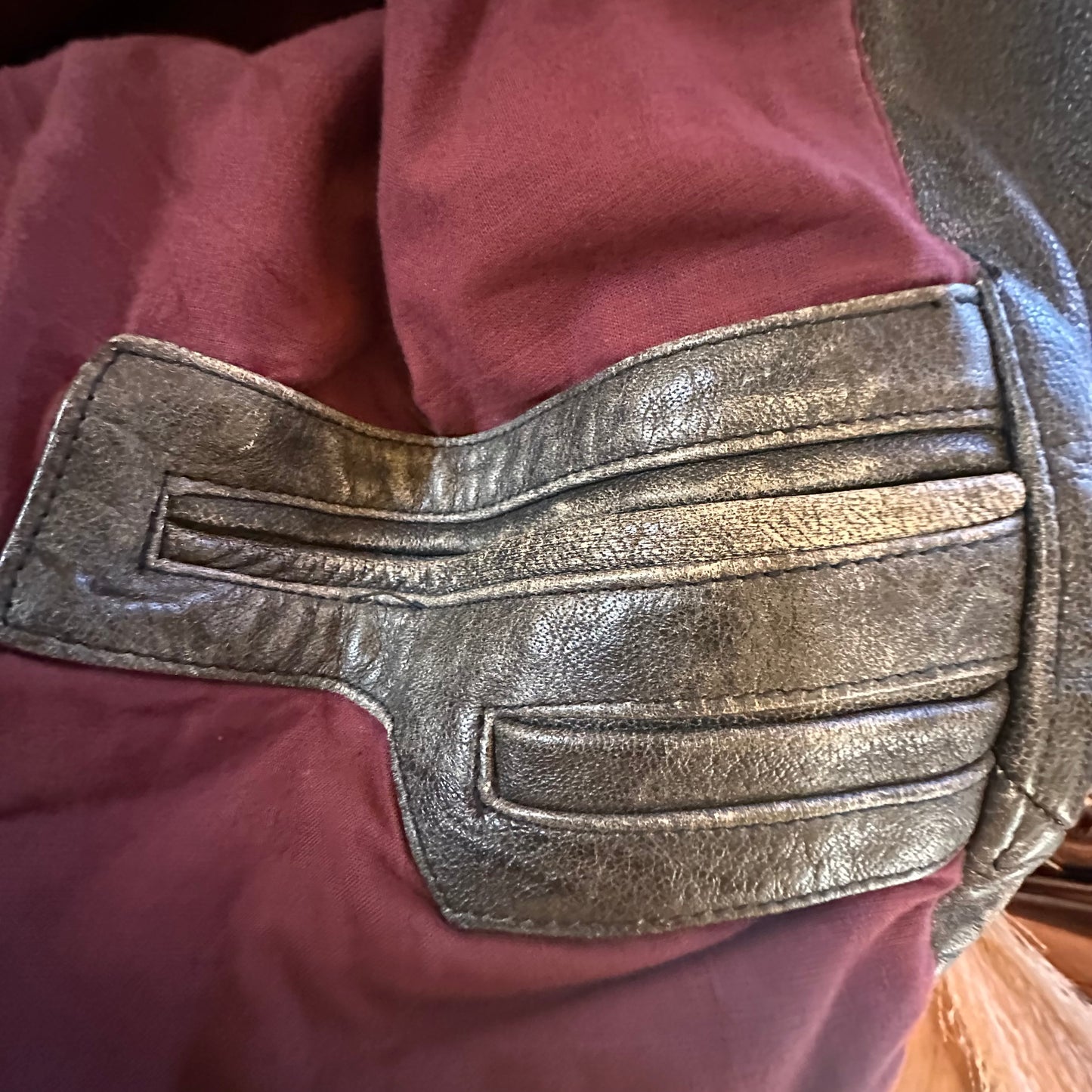 Vintage Handmade Distressed Leather Motorcycle Jacket XL