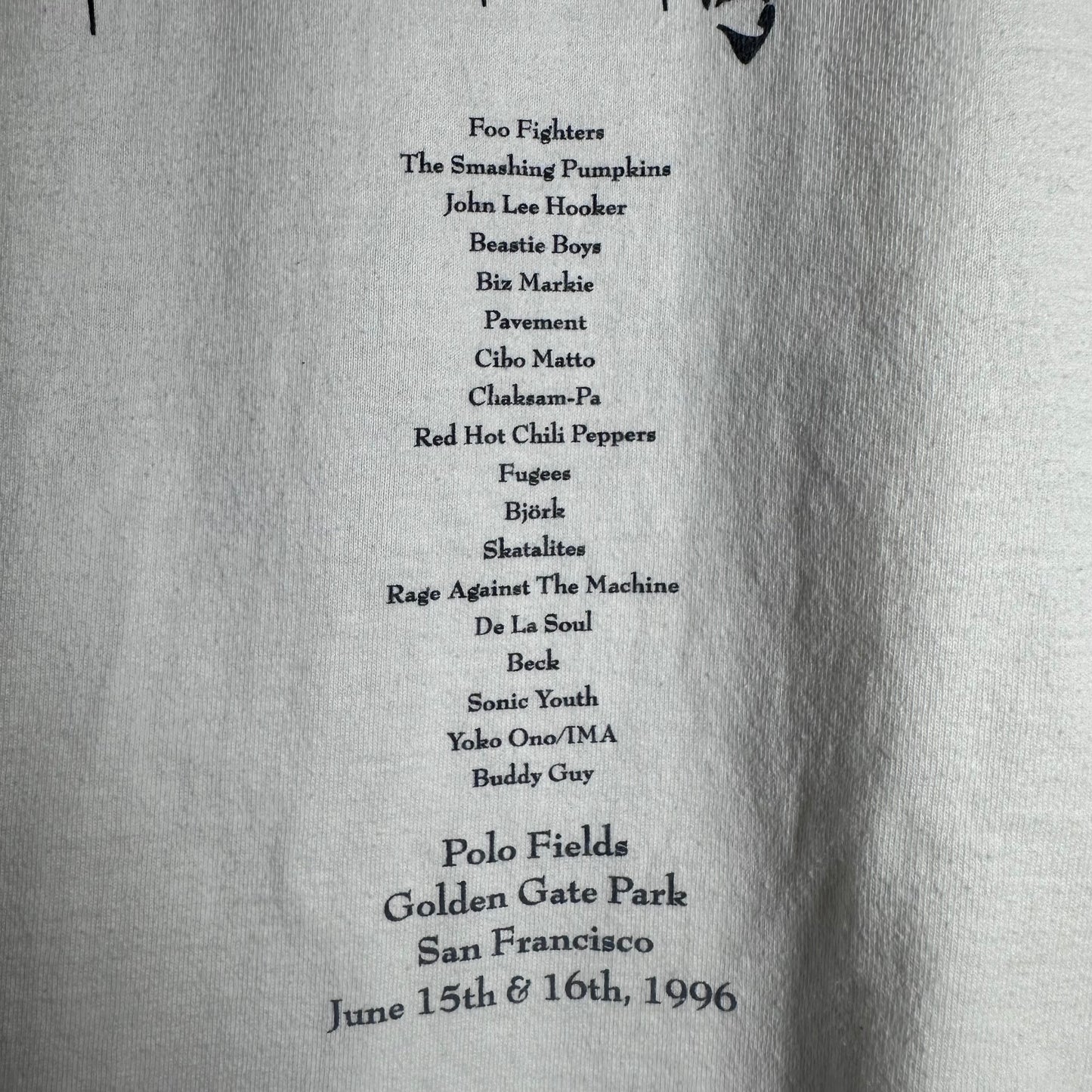 Vintage 1996 Tibetan Freedom Concert Tee Sz L Tultex Tag Bjork Foo Fighters Smashing Pumpkins