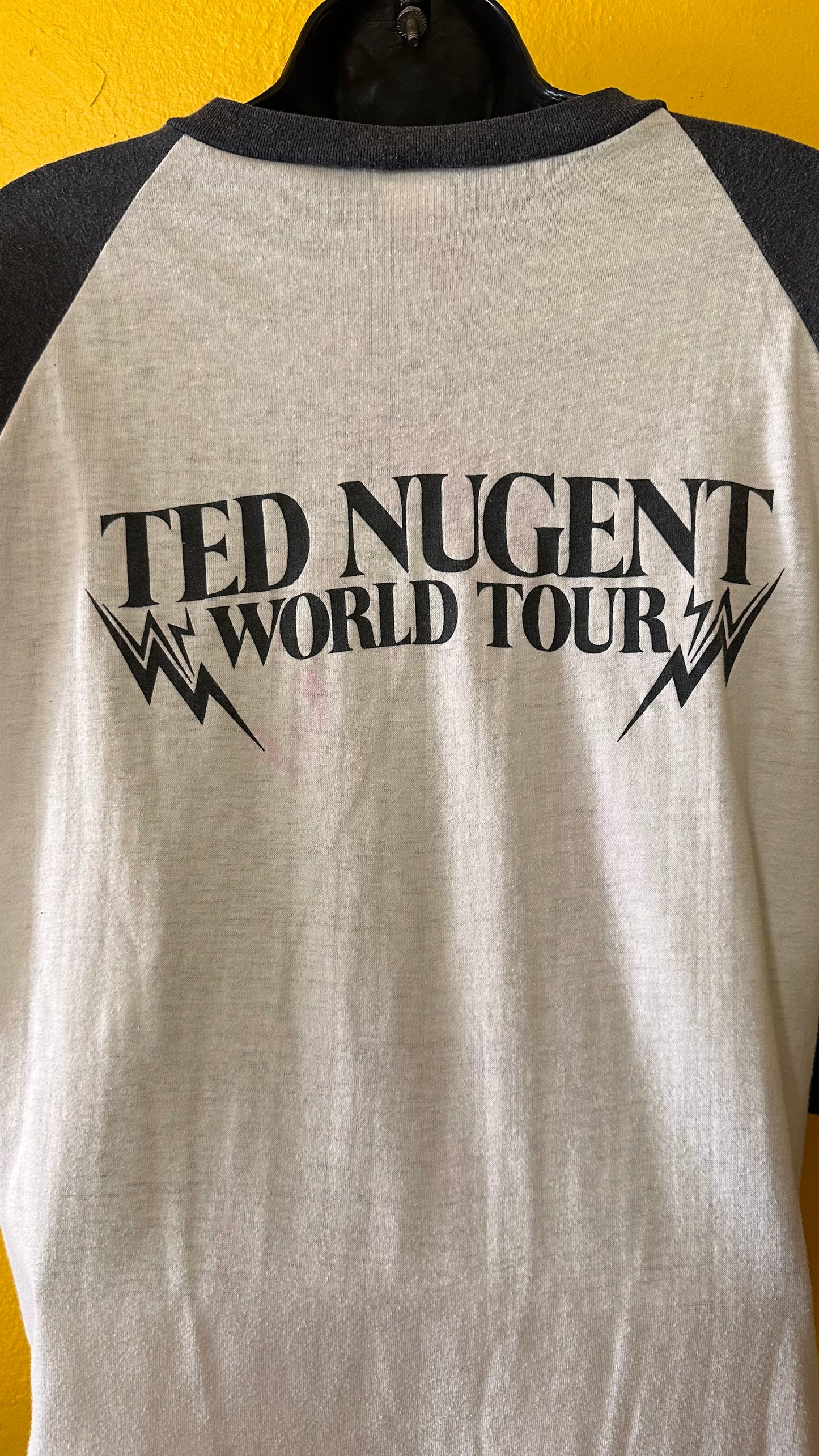 Vintage 1980 Ted Nugent Tour Raglan Single Stitch Sz M
