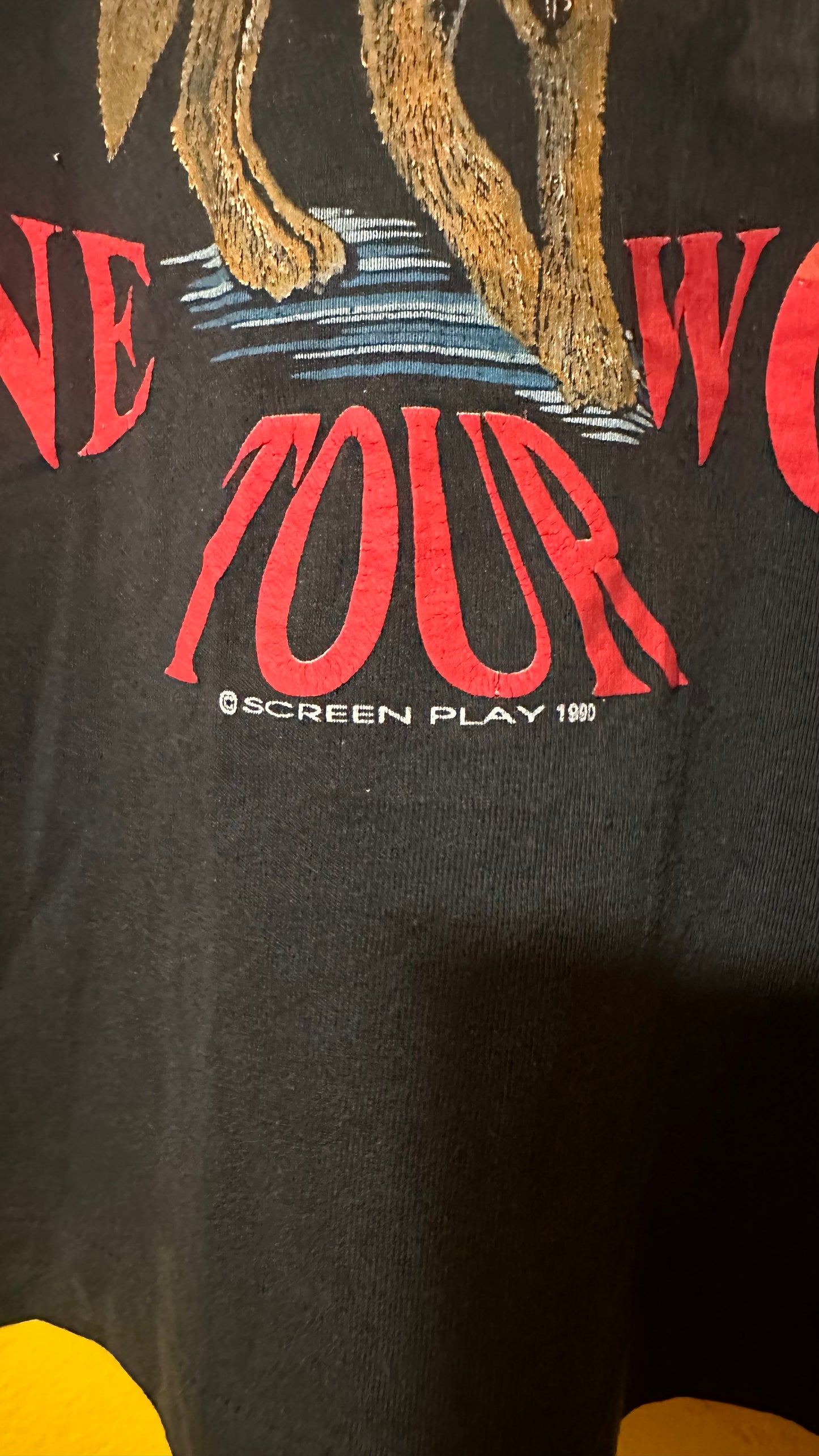 Vintage 1990 Hank Williams Lone Wolf Tour Tee Single Stitch M