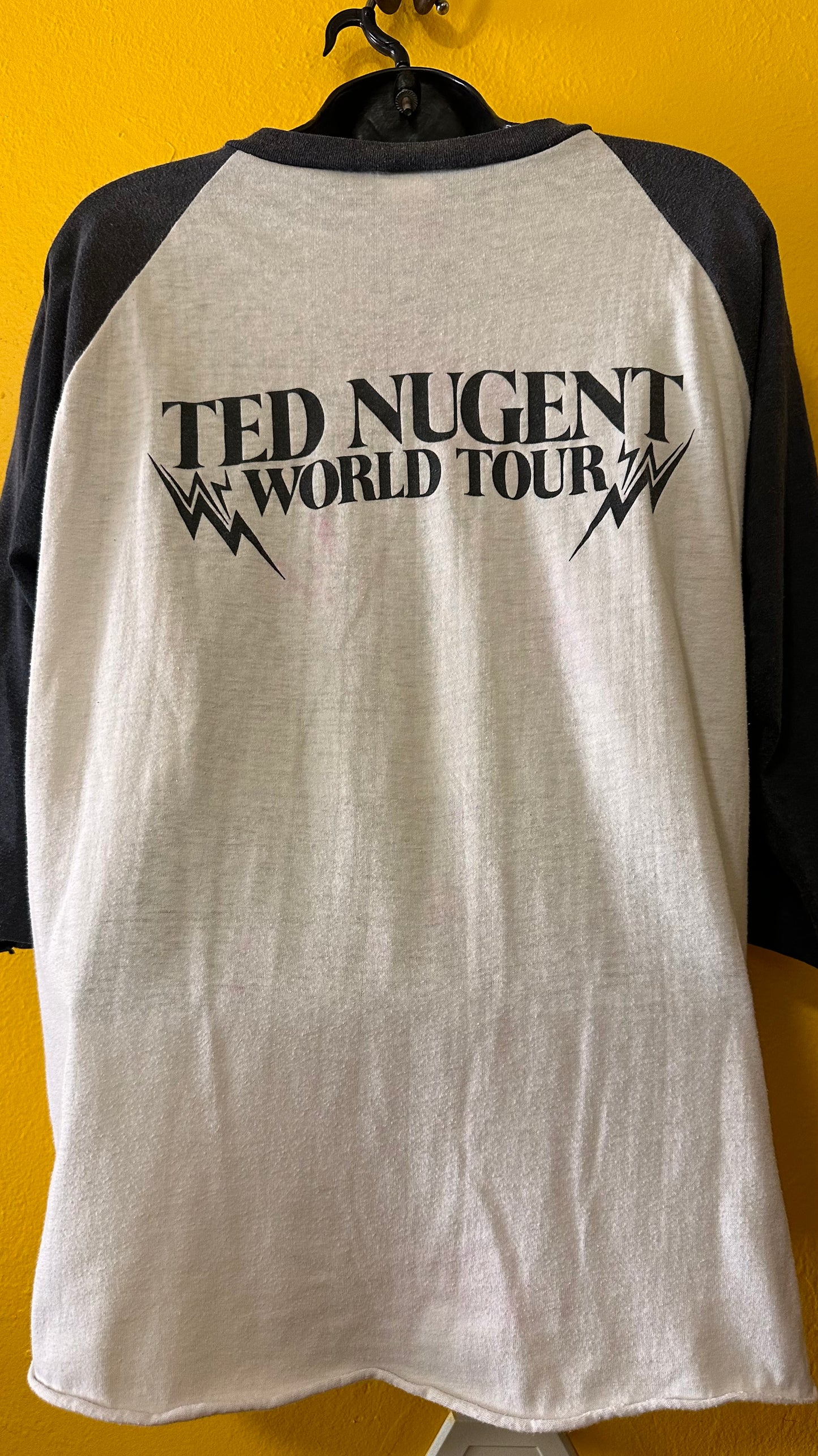 Vintage 1980 Ted Nugent Tour Raglan Single Stitch Sz M
