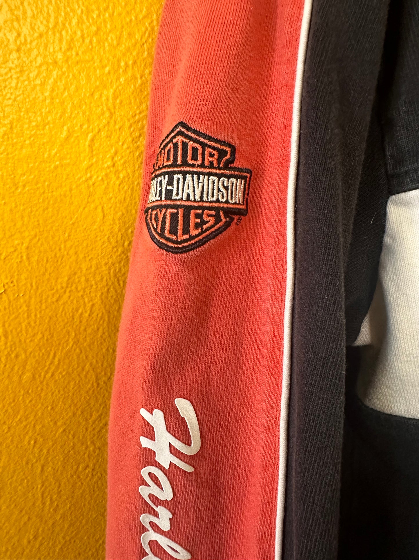 Vintage Harley Davidson Racing Cropped Crewneck M