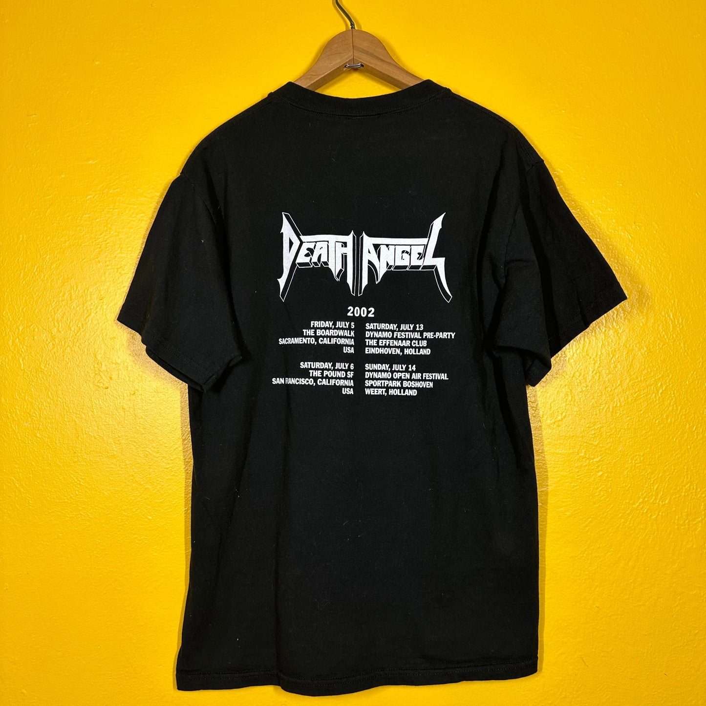 Vtg Death Angel 2001 Tour Tee Sz L Double Sided Metal Thrash T Shirt