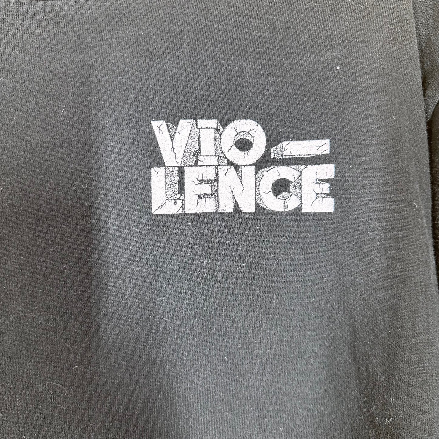 Vtg Vio-Lence Band Tee Sz L Double Sided Y2k Metal T