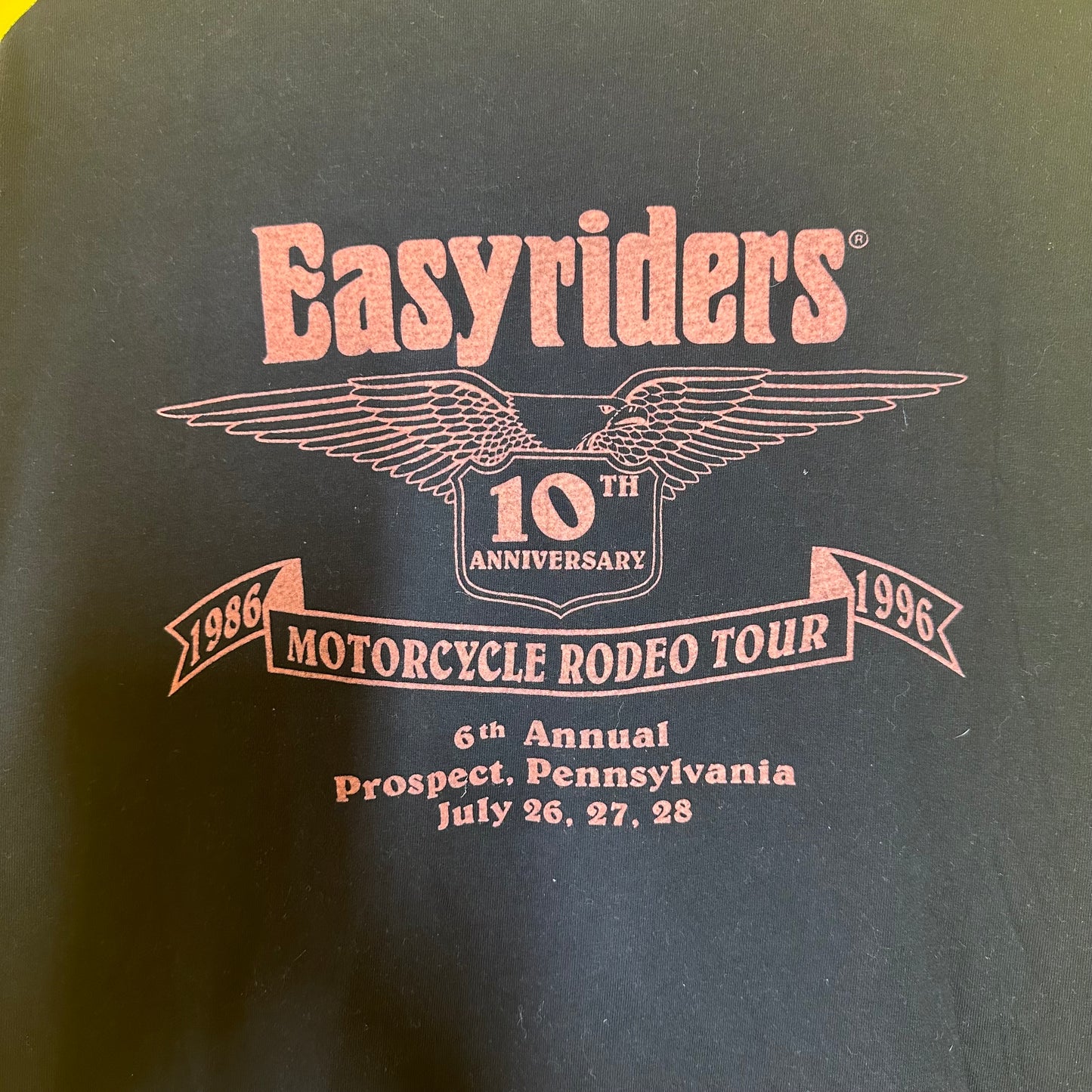 Vintage 1996 EASYRIDERS Dagger Longsleeve with Backhit and Sleevehits Biker Tee Sz XL