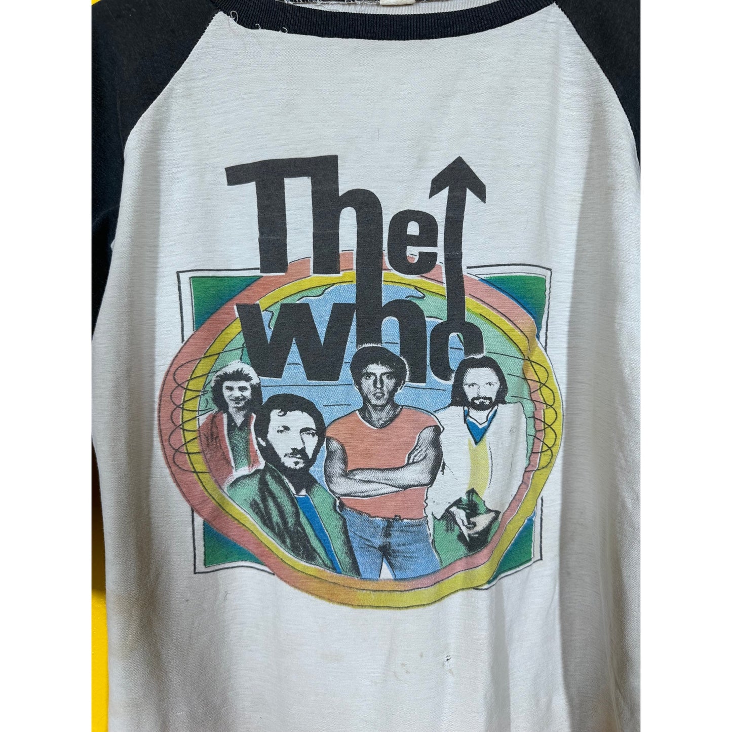 Vtg The Who Raglan Double Sided Single Stitch Sz S Band Tee 1980s 80s