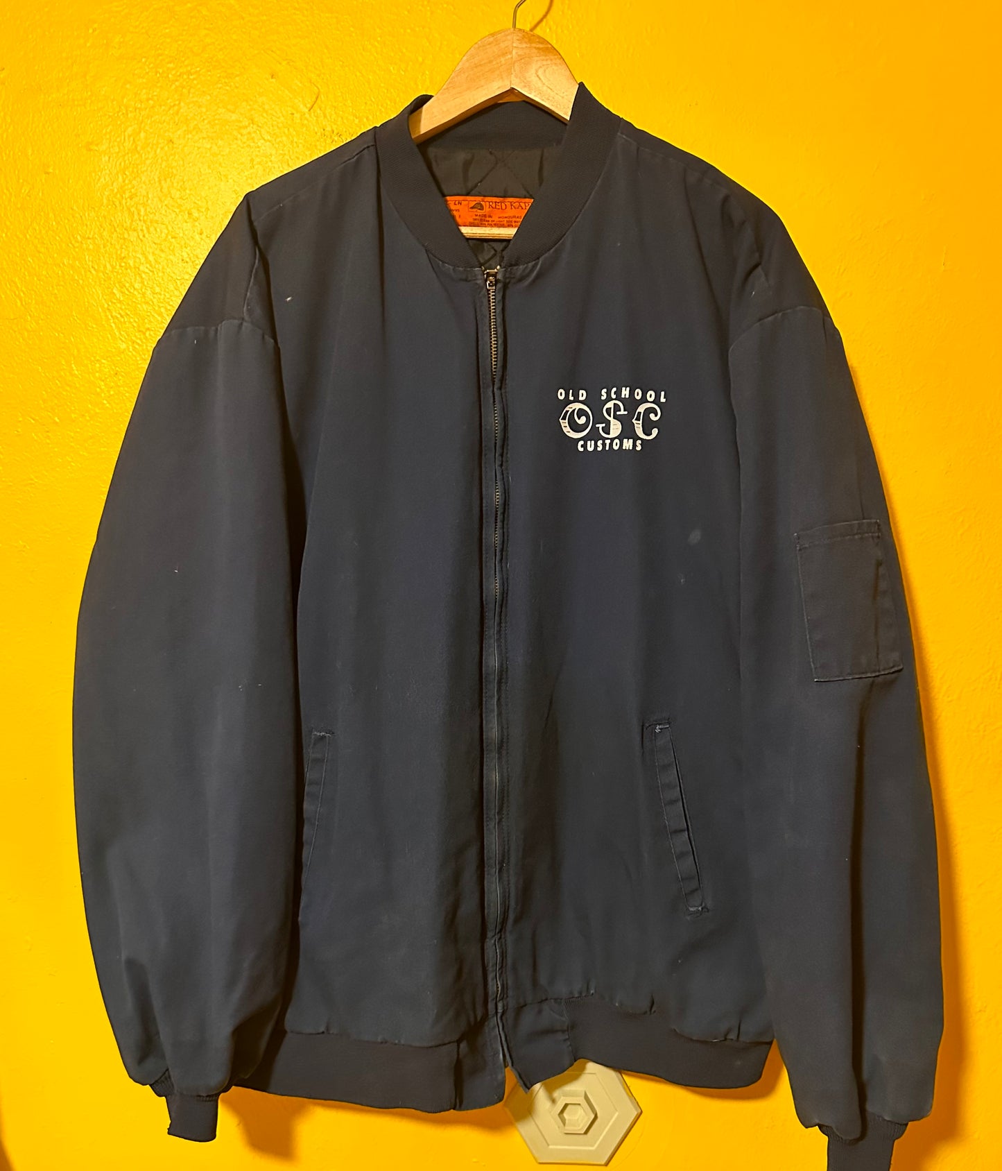 Vintage 1990s OSC Motorcycle Service Center Utility Jacket XL