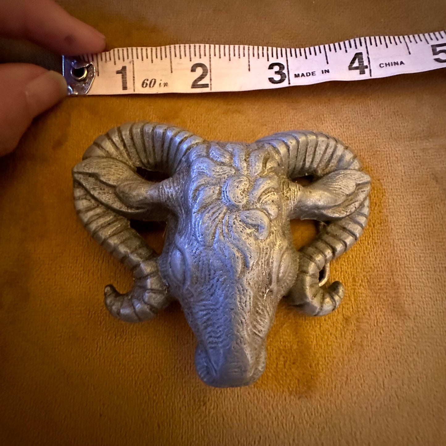 Vintage Rams Head Belt Buckle