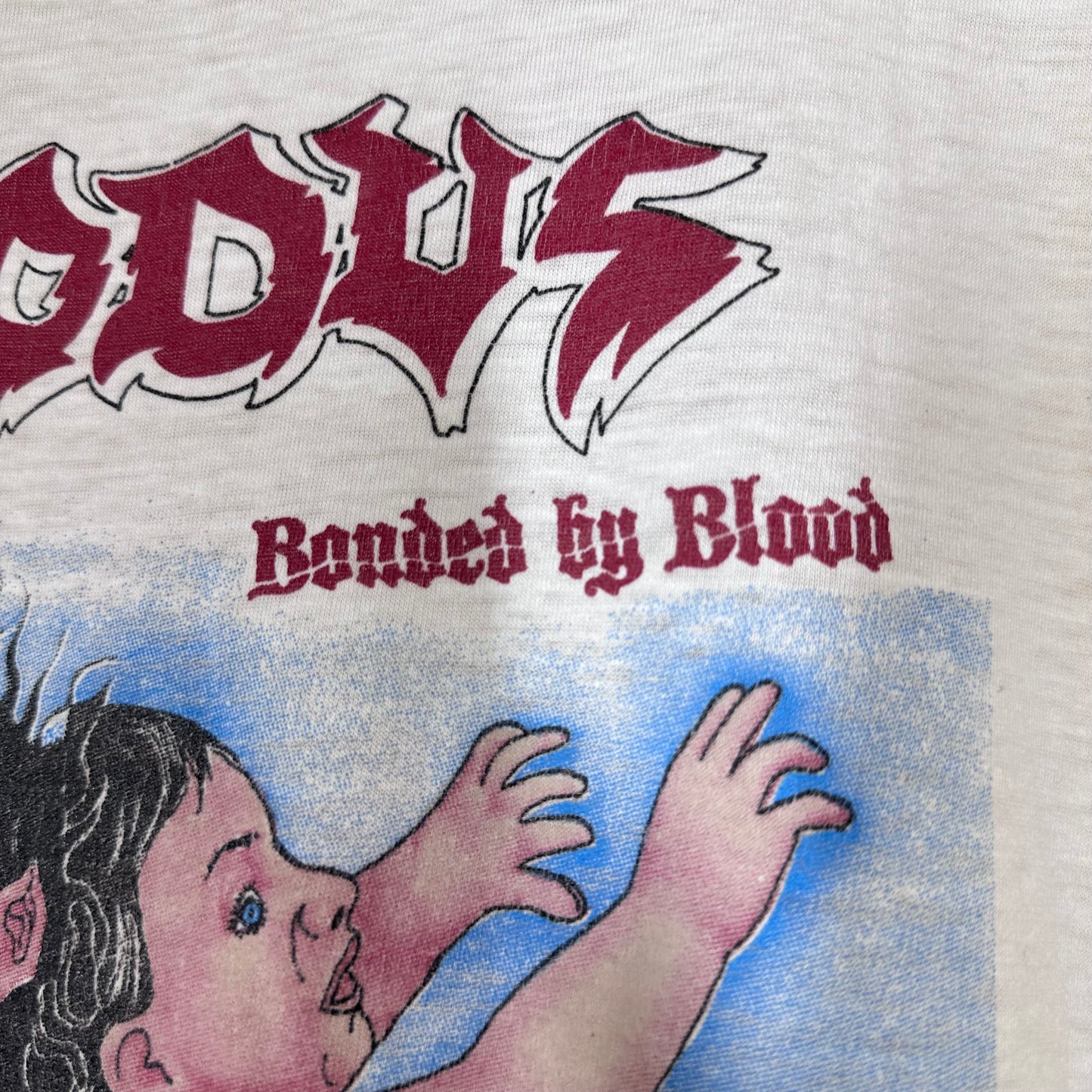 Exodus Bonded by Blood original 1980s Single Stitch Cut off tee sz M