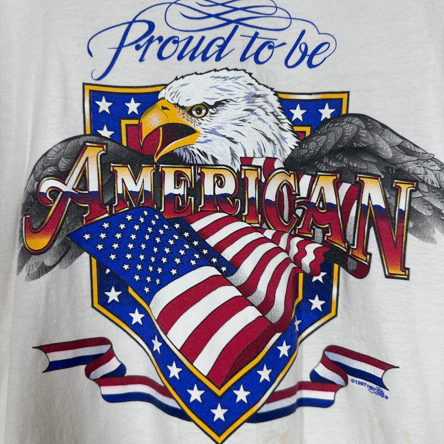 Vintage Proud to be an American Tee Sz L
