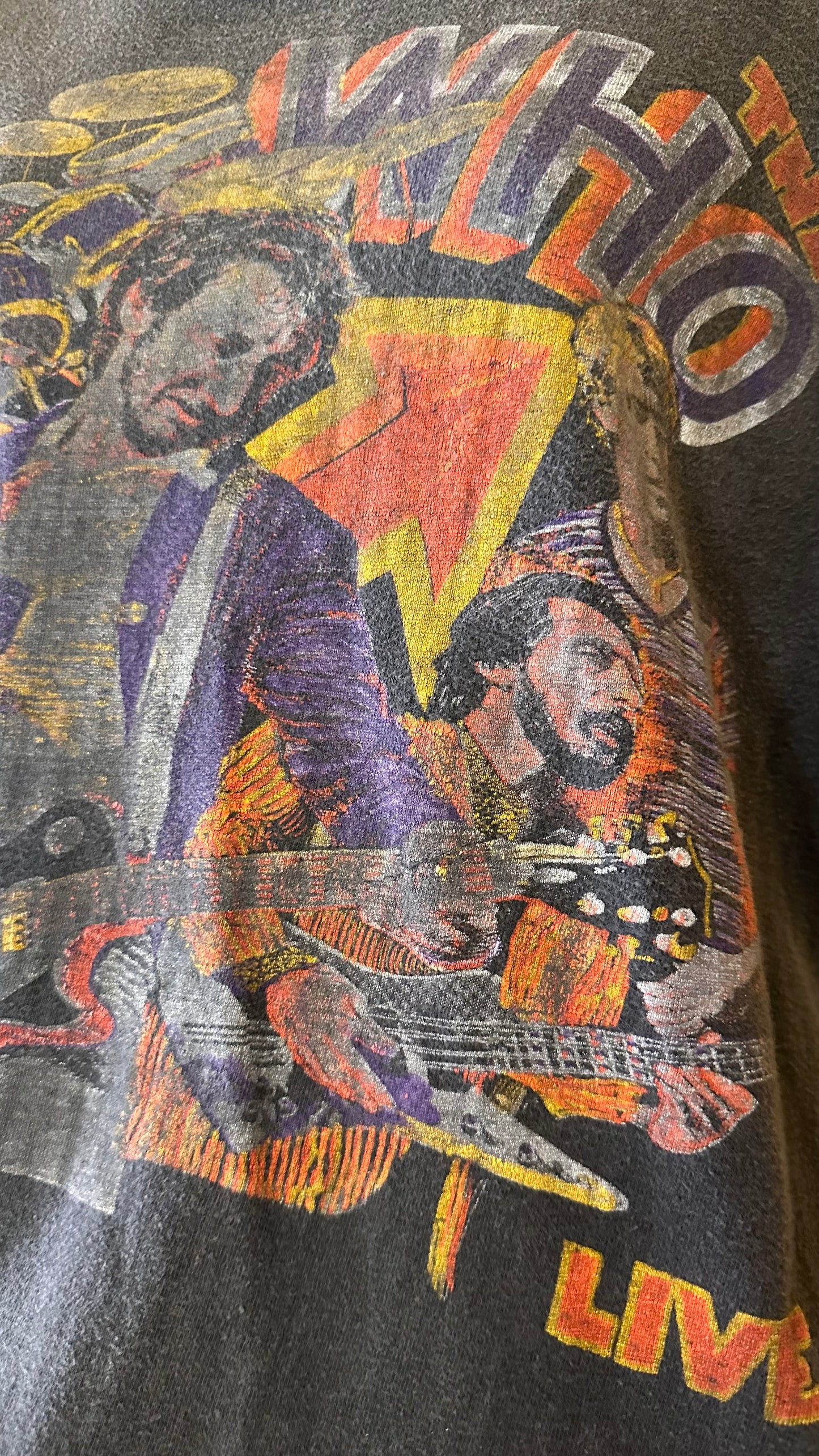1970s The Who Parking Lot Raglan with Keith Moon Backhit M