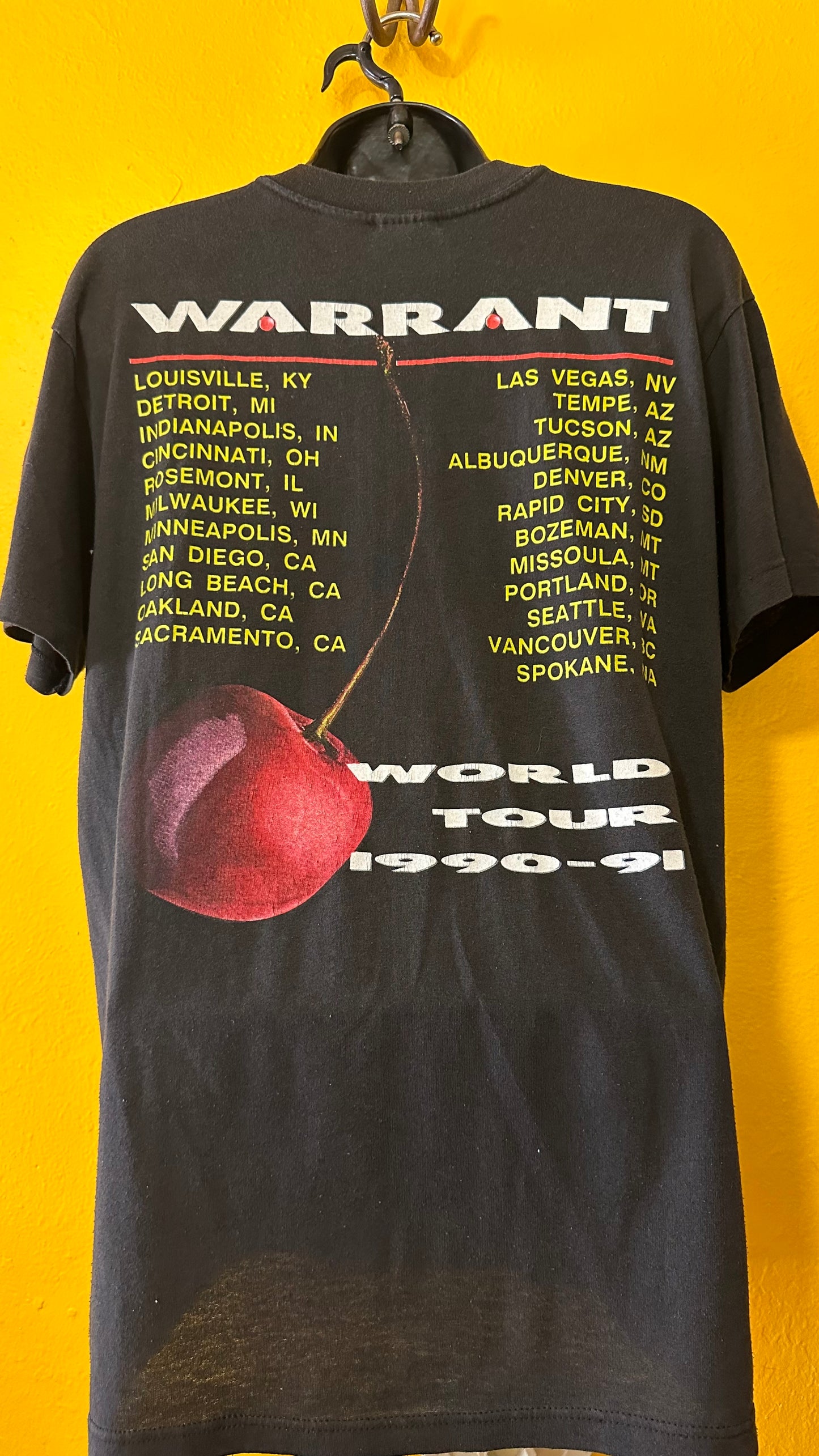 1990 Warrant Cherry Pie Tour Tee M Single Stitch