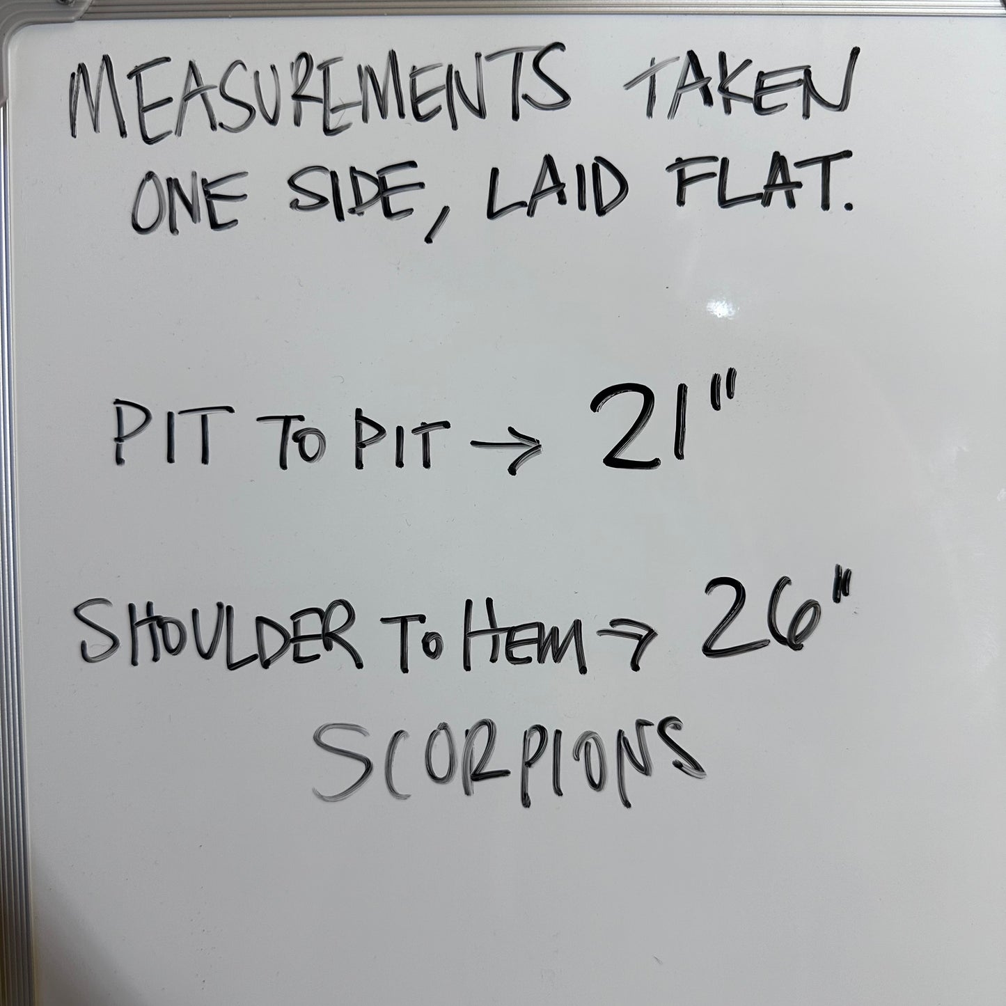 Vintage 1983 Scorpions Raglan Double Sided Single Stitch Metal Tee Shirt