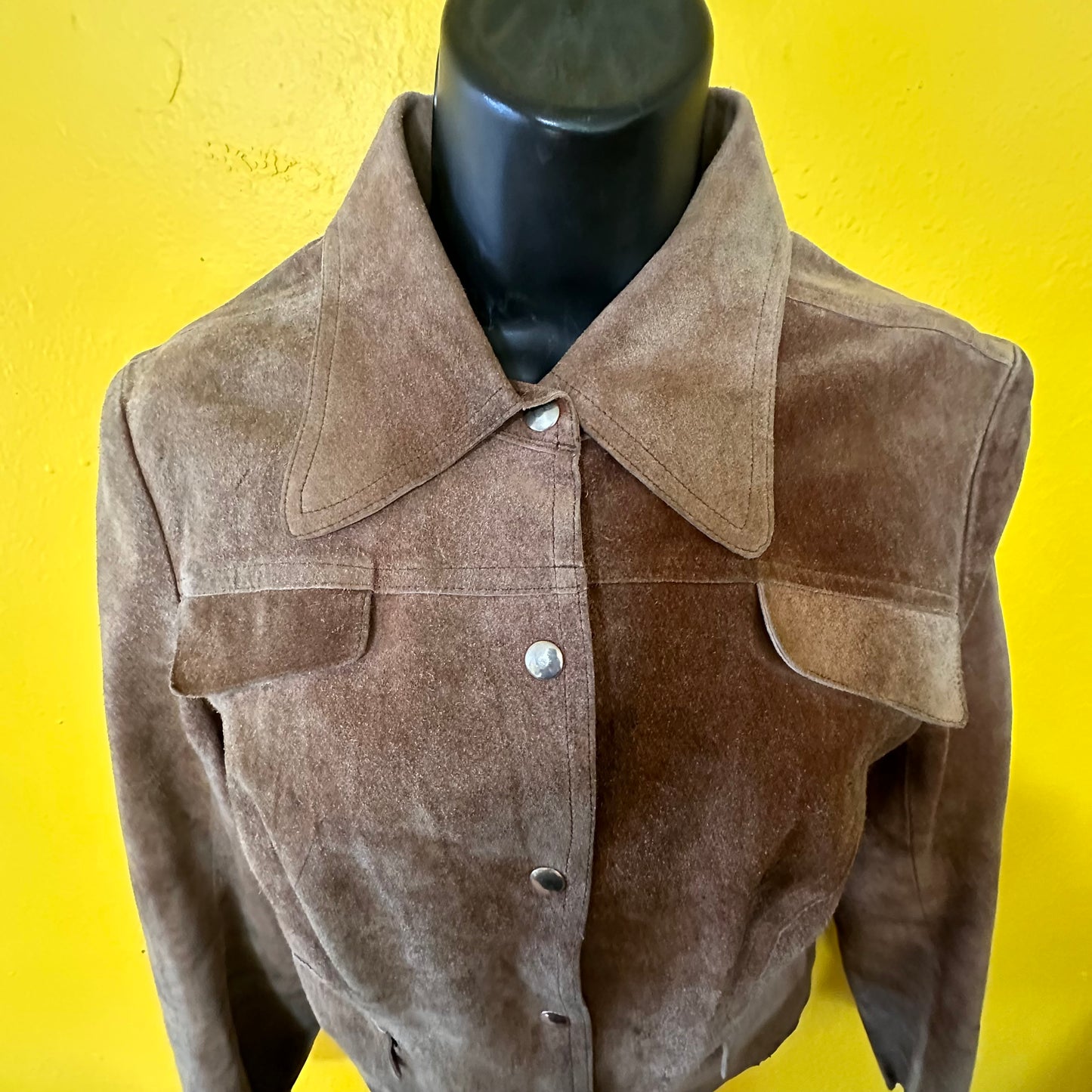 1970s Lambskin Leather Cropped Jacket S M