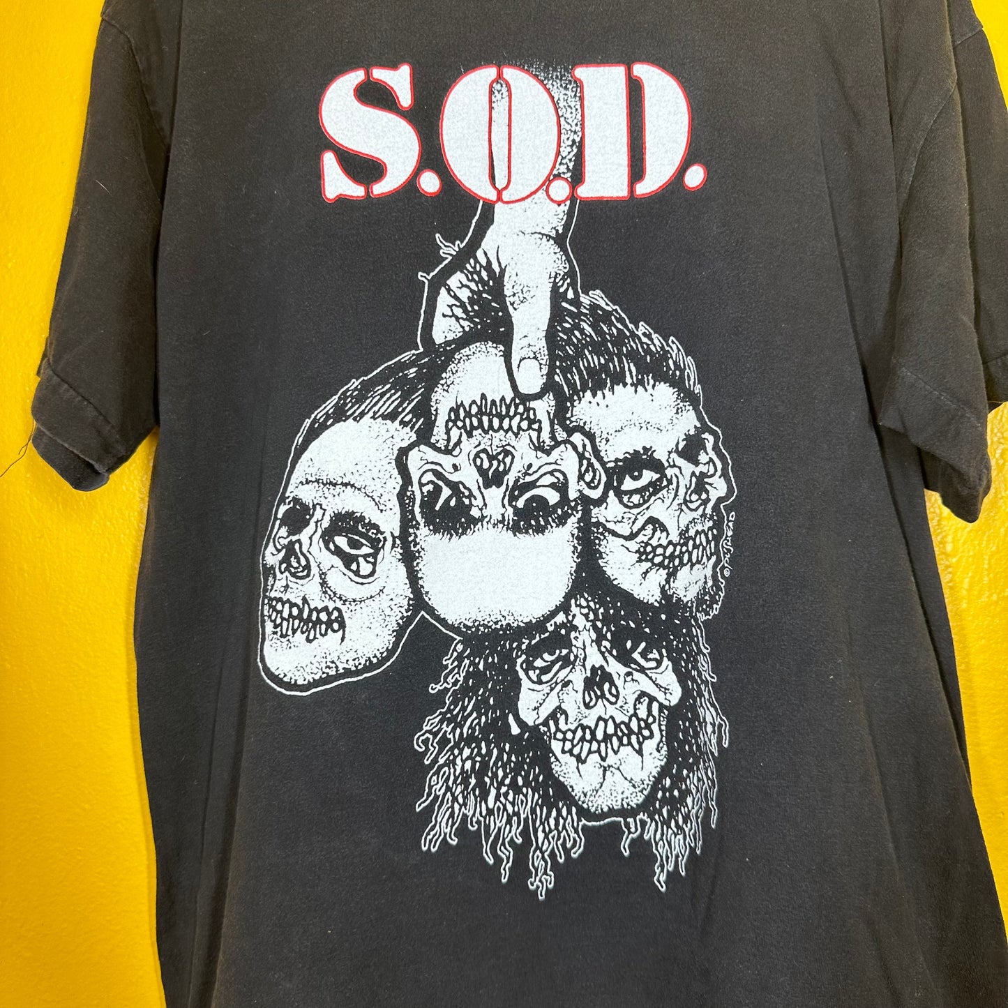 Vintage 1990s S.O.D Pushead Single Stitch I’m not Racist Tee Sz L Backhit