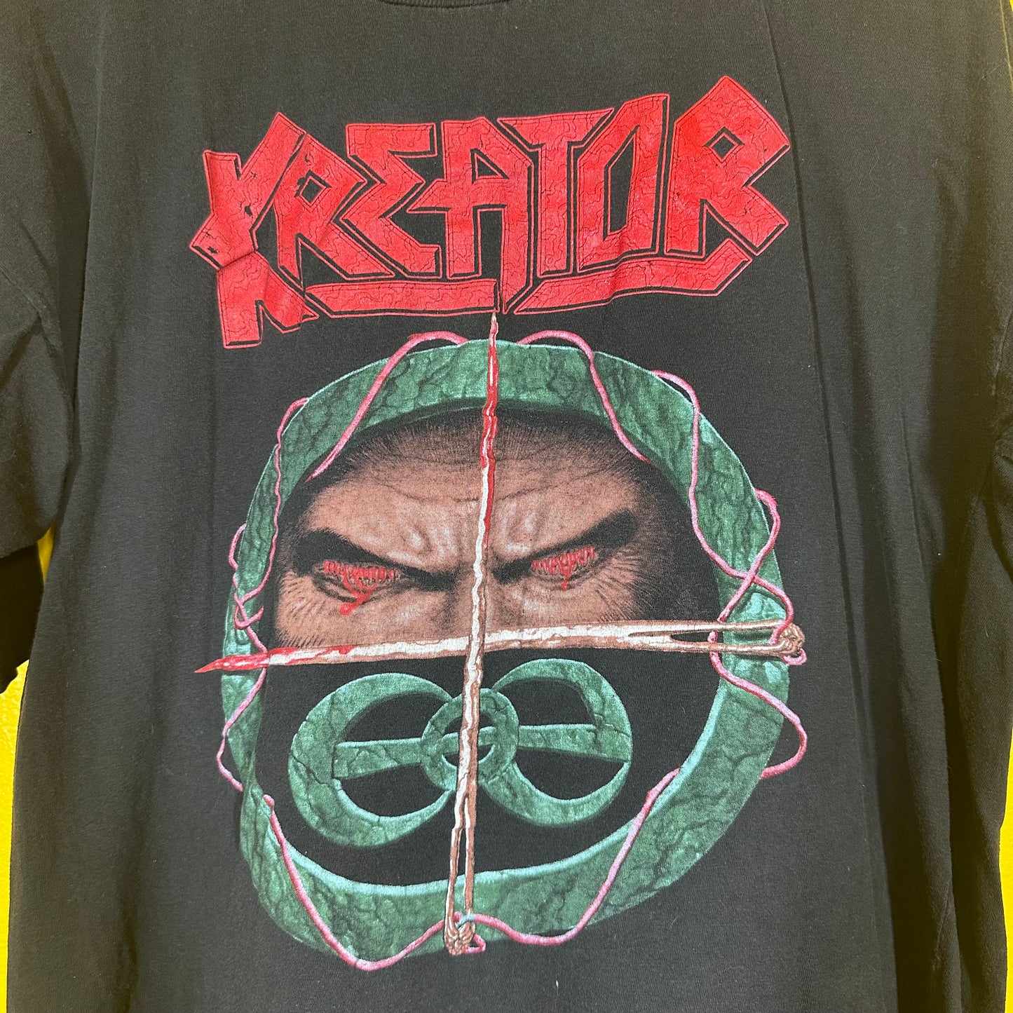 VTG Kreator 1990 Europe Tour Metal Tee Shirt Sz L Single Stitch